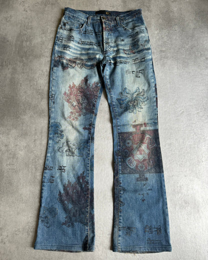 AW2003 Cavalli Fantasy Asian World Denim Jeans (S) - 1