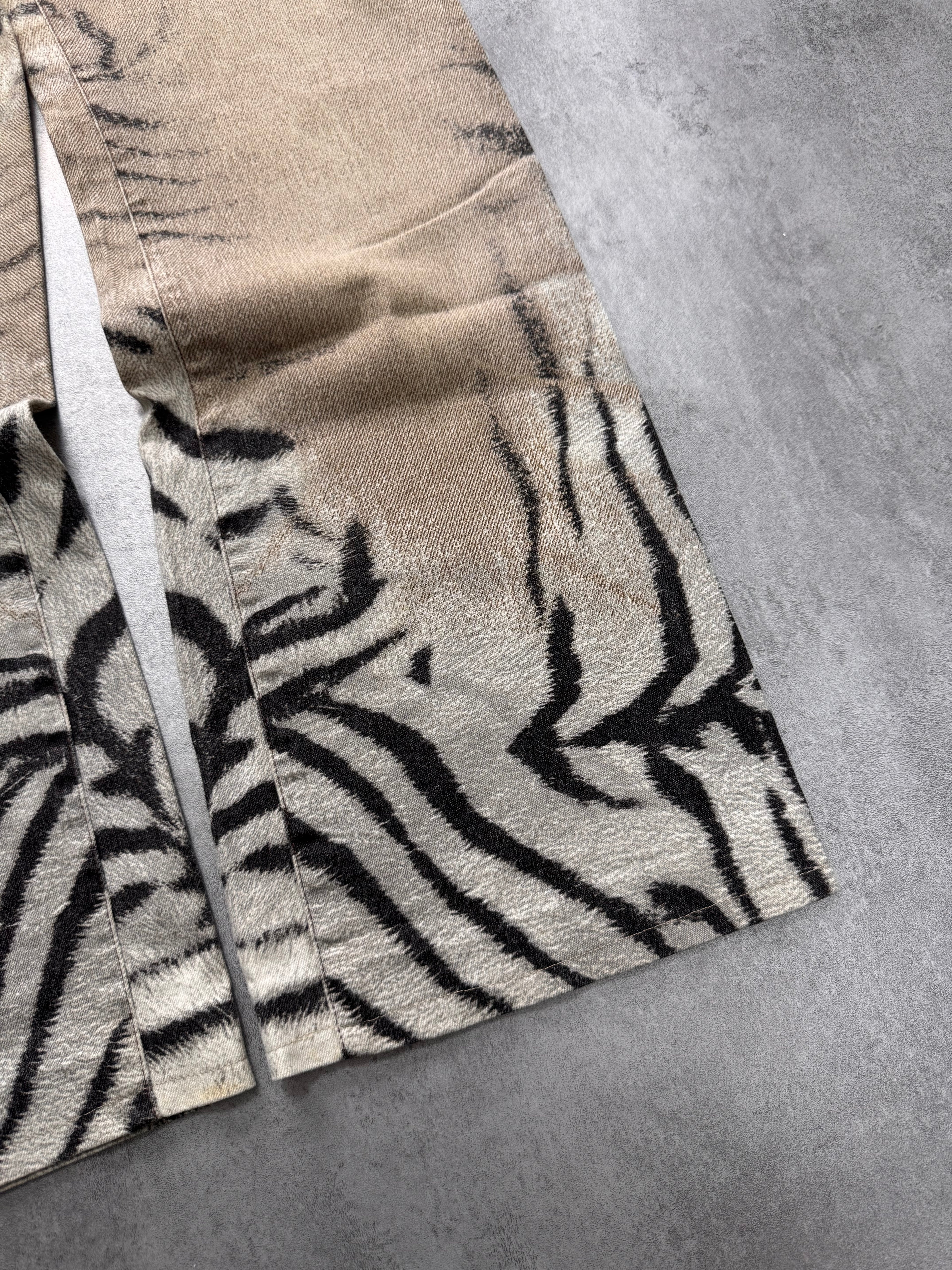 SS2002 Cavalli Zebra Camel Faded Pants
