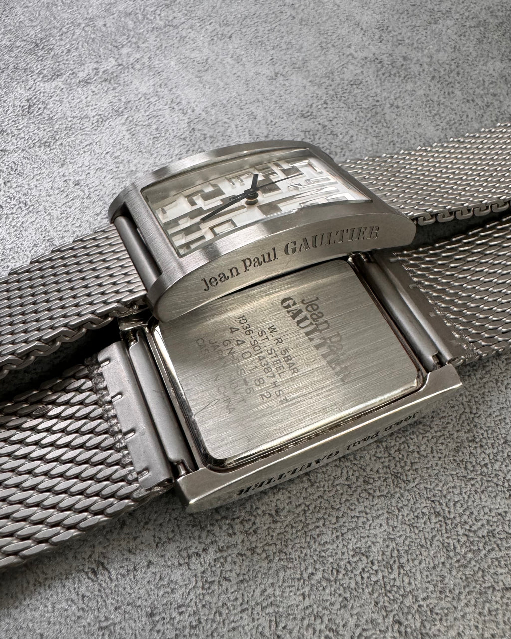 2000s Jean Paul Gaultier Numerology White Tank Watch