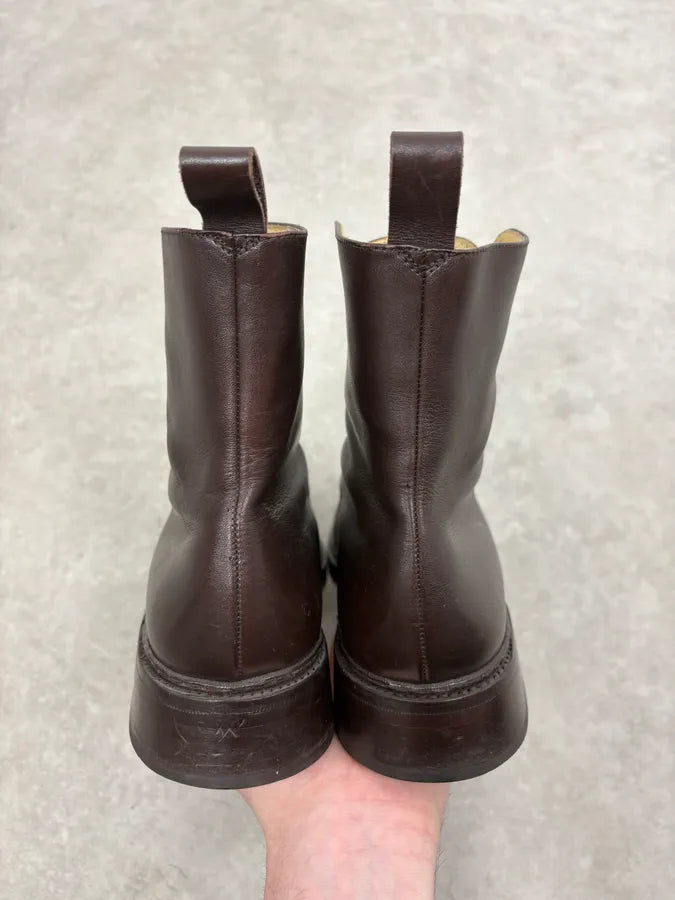 Jil Sander Brown Classy Leather Boots xbZojFY 6