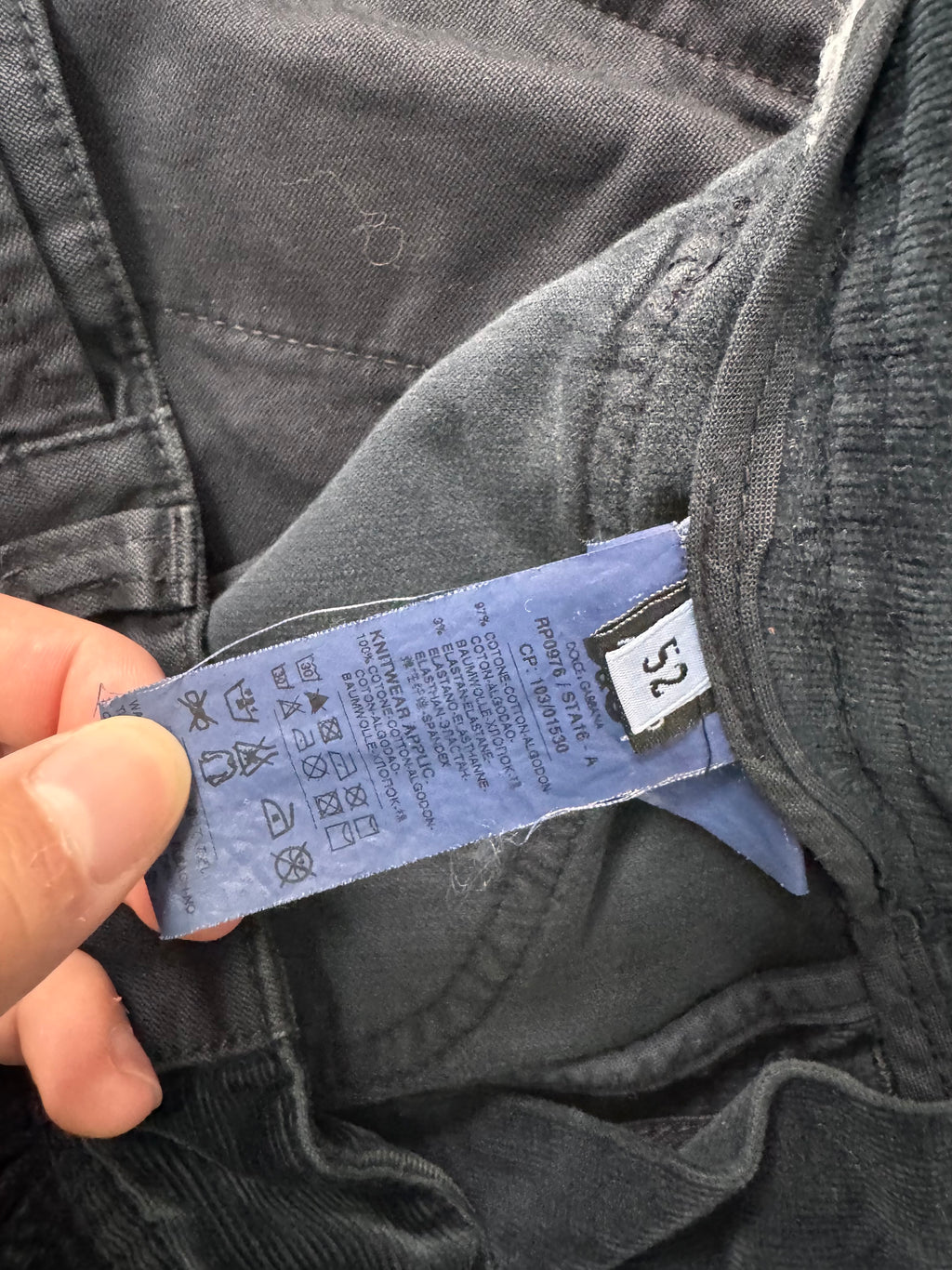 2010s Dolce & Gabbana Navy Hybrid Velvet Cargo Pants