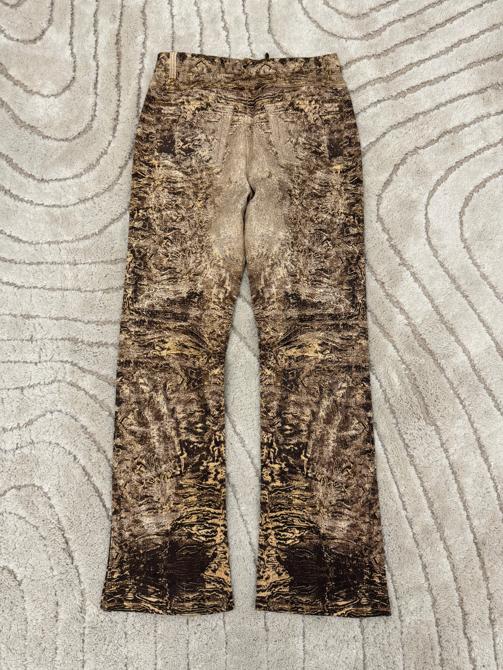 2000年代 ロベルトカヴァリ サンドエロージョンパンツ(S)