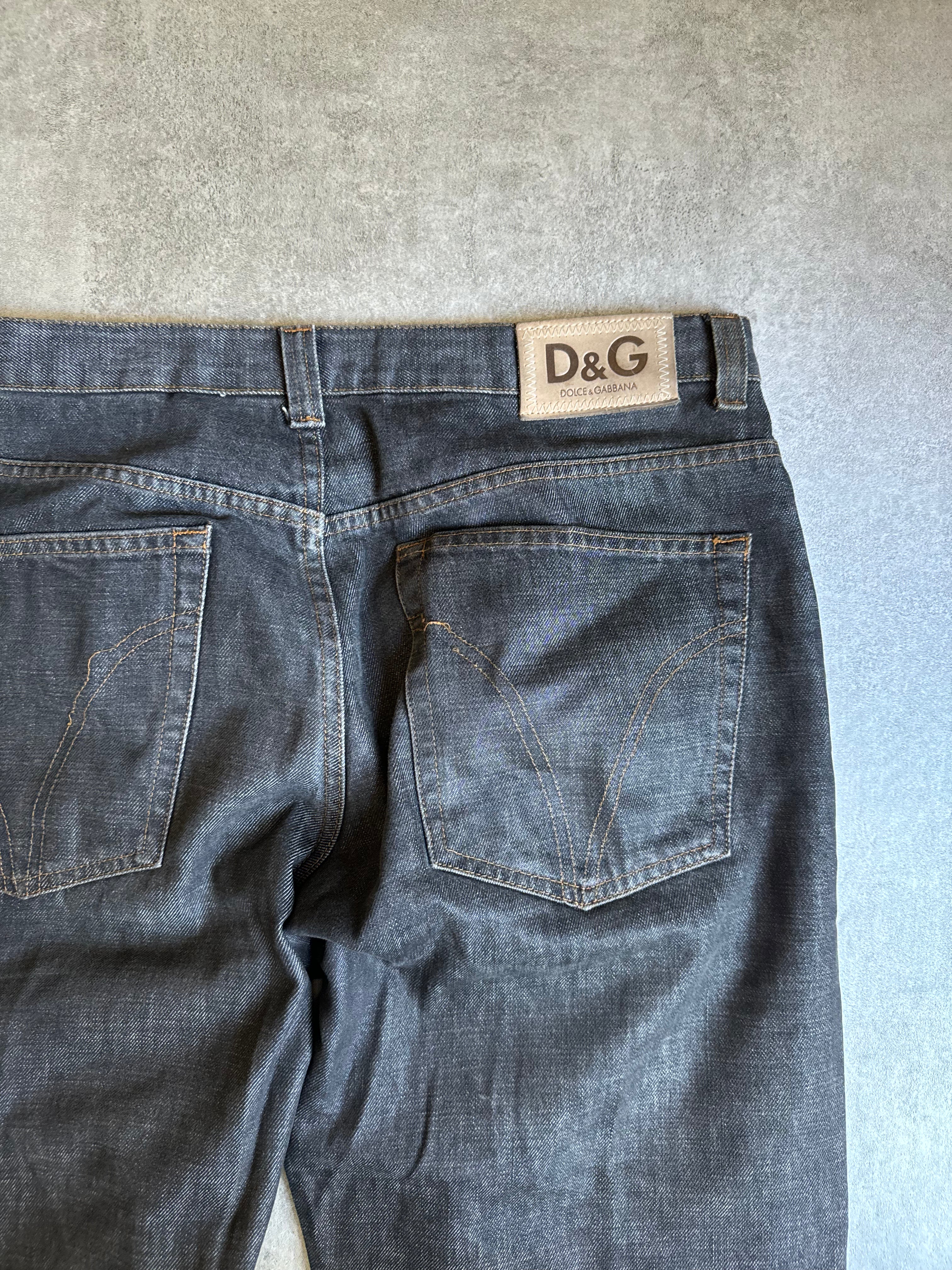 AW2003 Dolce & Gabbana Grey Straight Relaxed Denim Jeans (XL) - 6