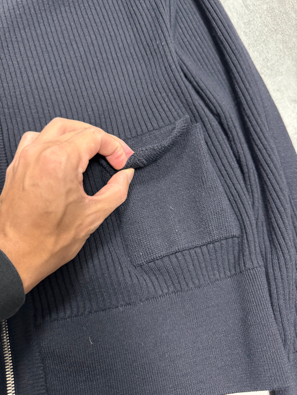 2000s Dolce & Gabbana Minimalist Navy Zip-Up