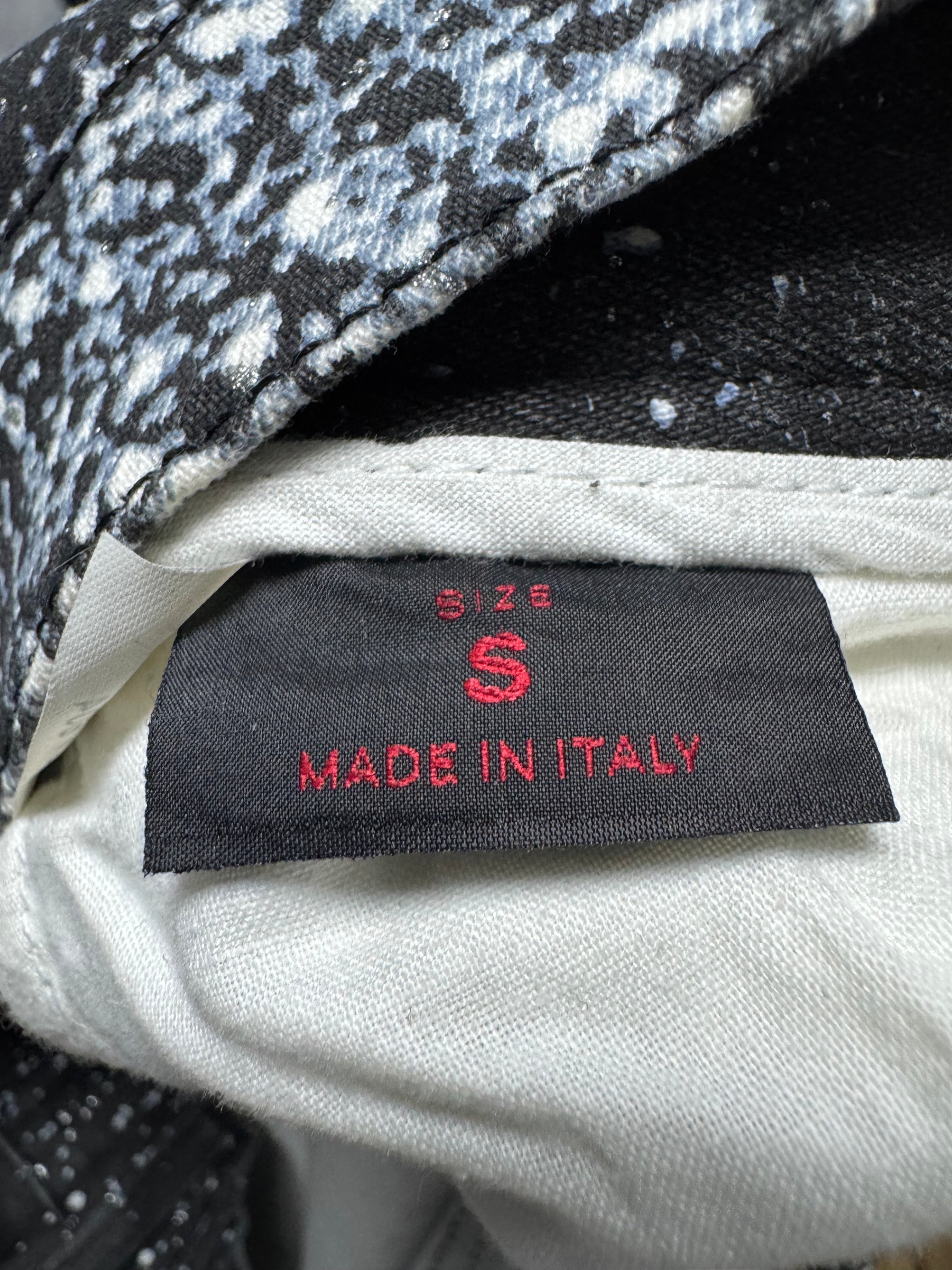 2000s Roberto Cavalli Galaxy White Expansion Pants