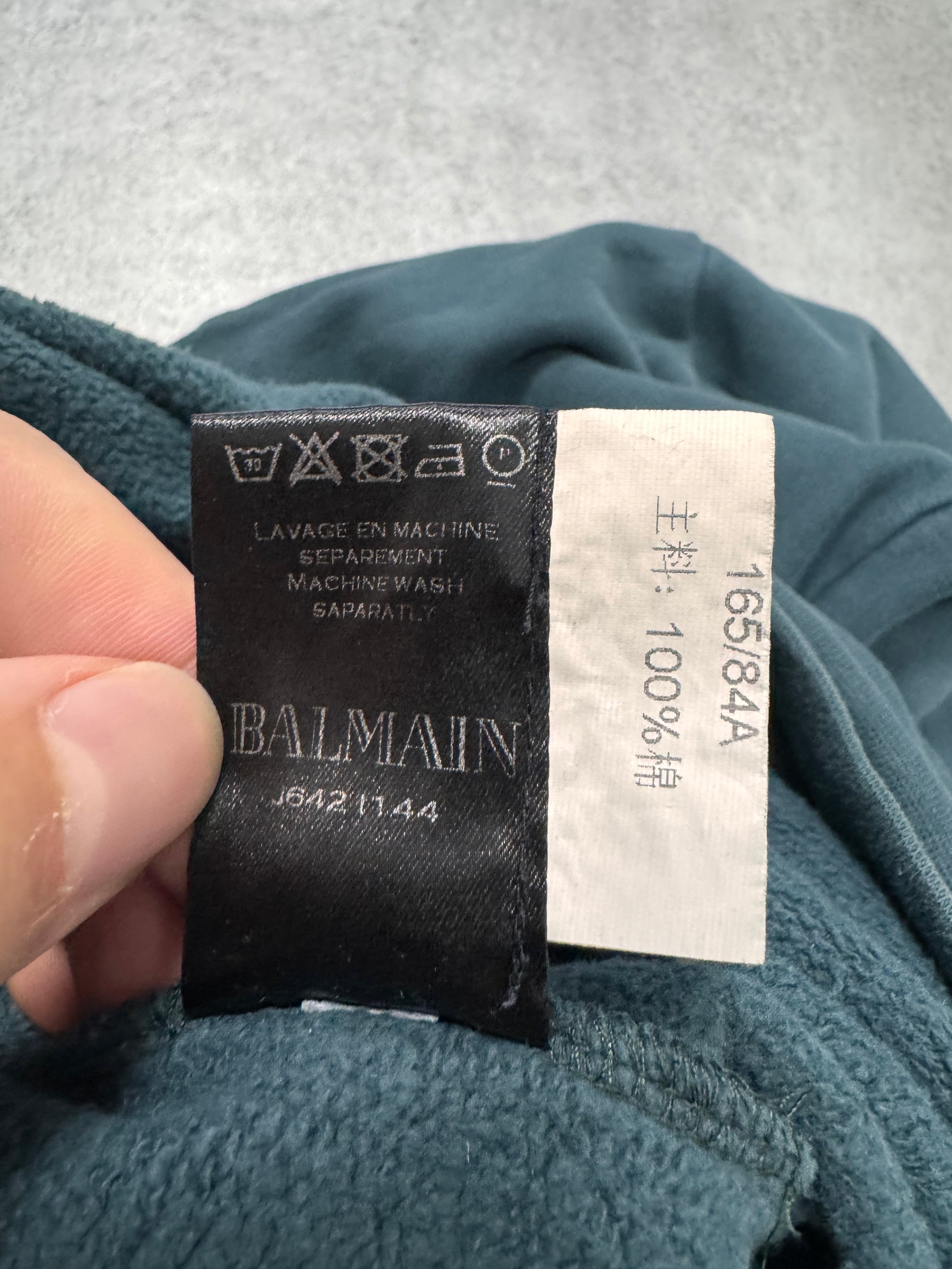 2000s Balmain Embroided Asian Dragon Long Hoodie