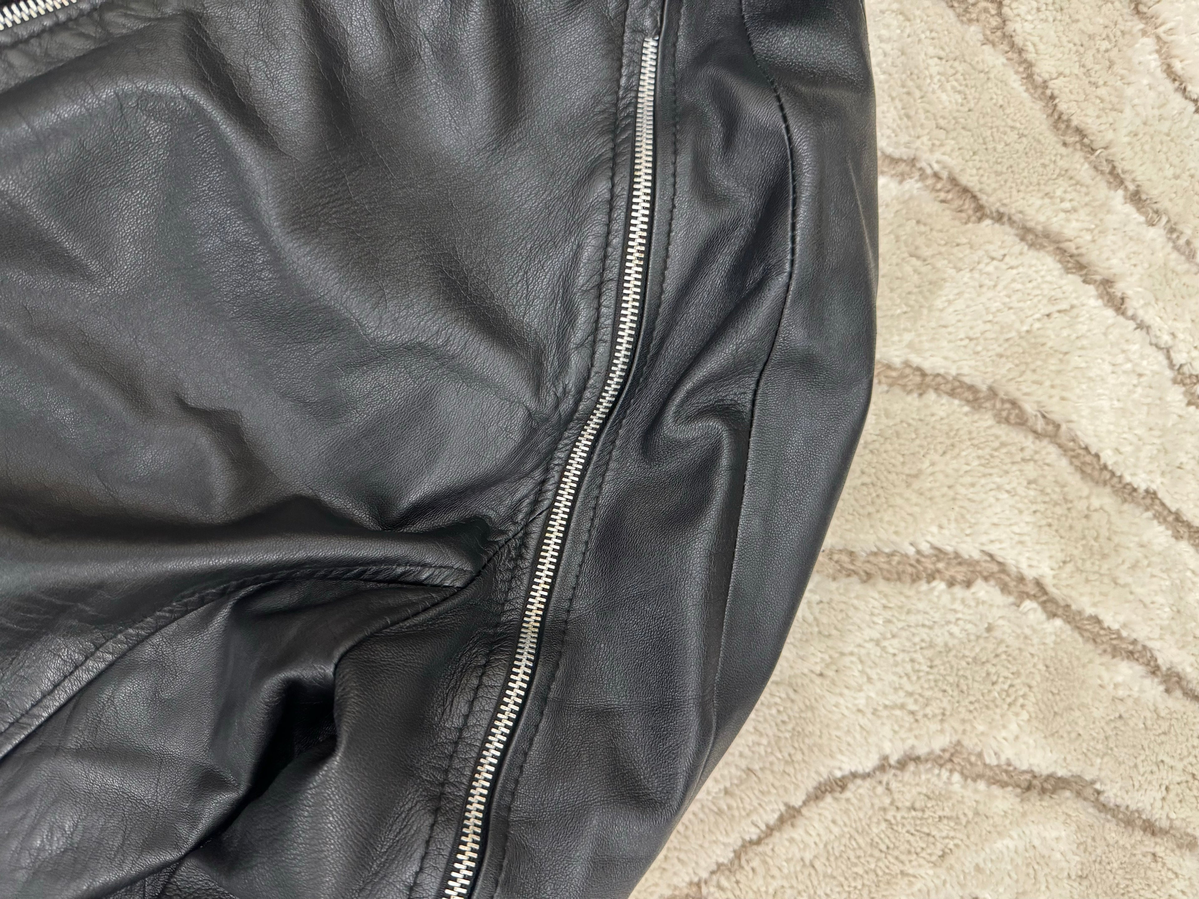 2000年代 プリモエンポリオ メタルアームジップ レザージャケット (S/M)