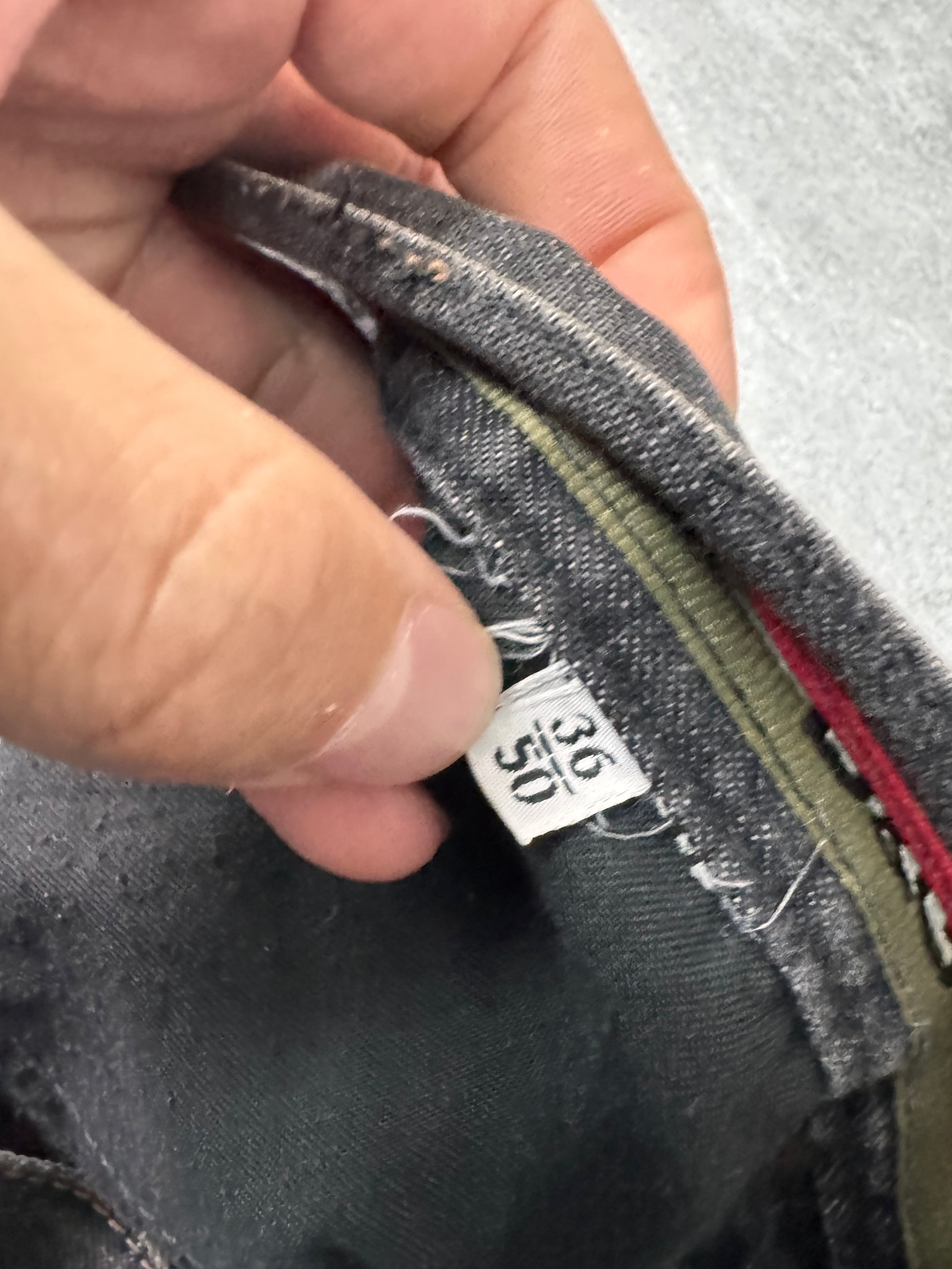 AW2004 Dolce & Gabbana Military Harness Cargo Grey Denim Jeans