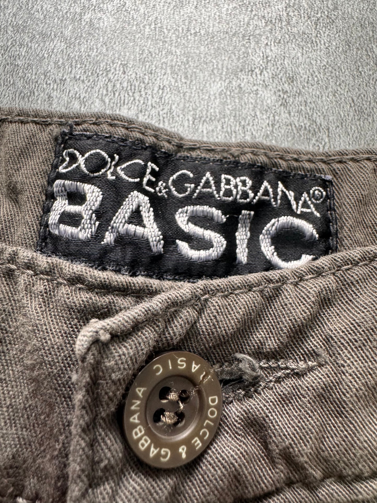 2000s Dolce & Gabbana Basic Studded Cargo Olive Pants (S)