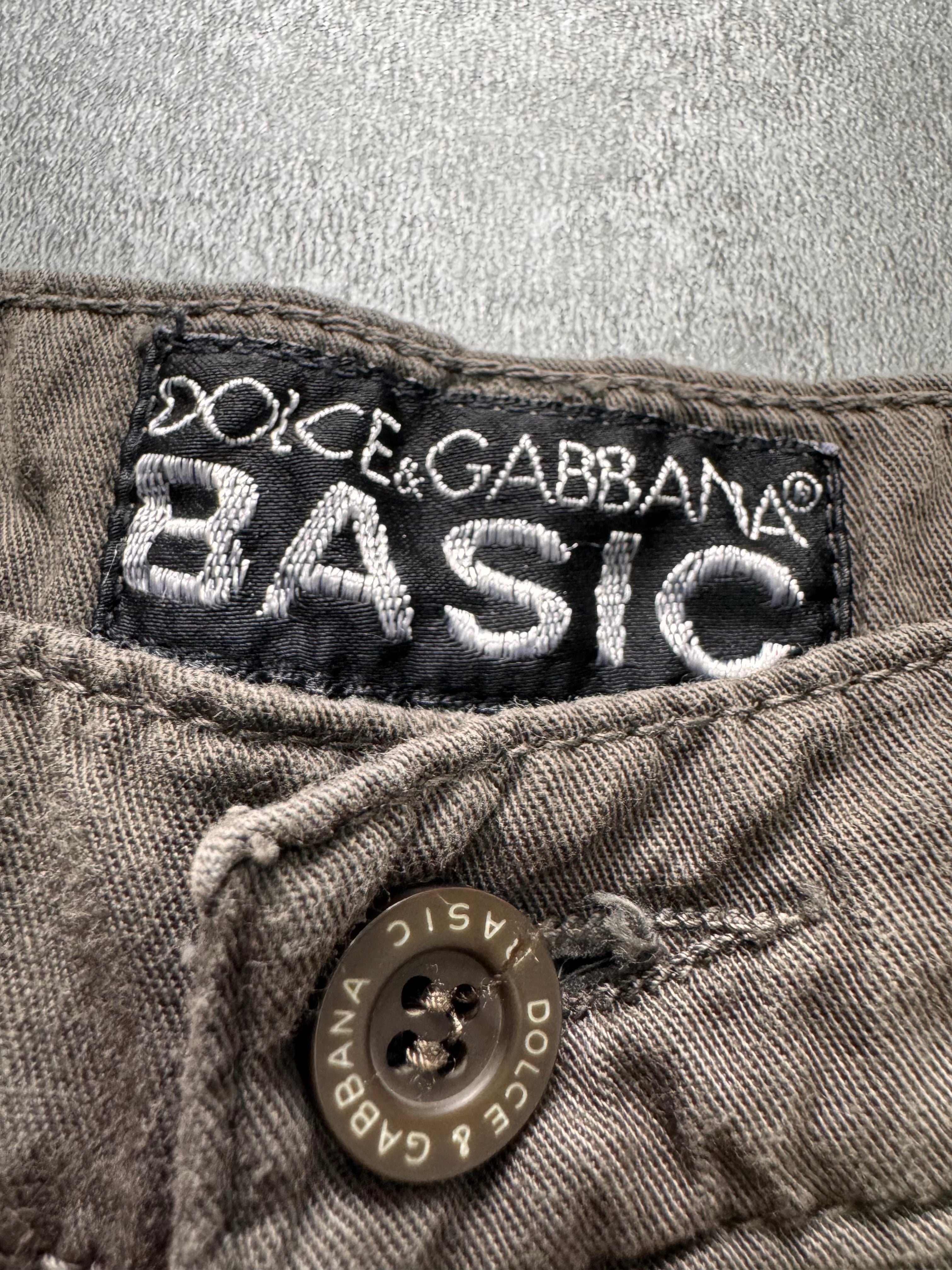 2000s Dolce & Gabbana Basic Studded Cargo Olive Pants