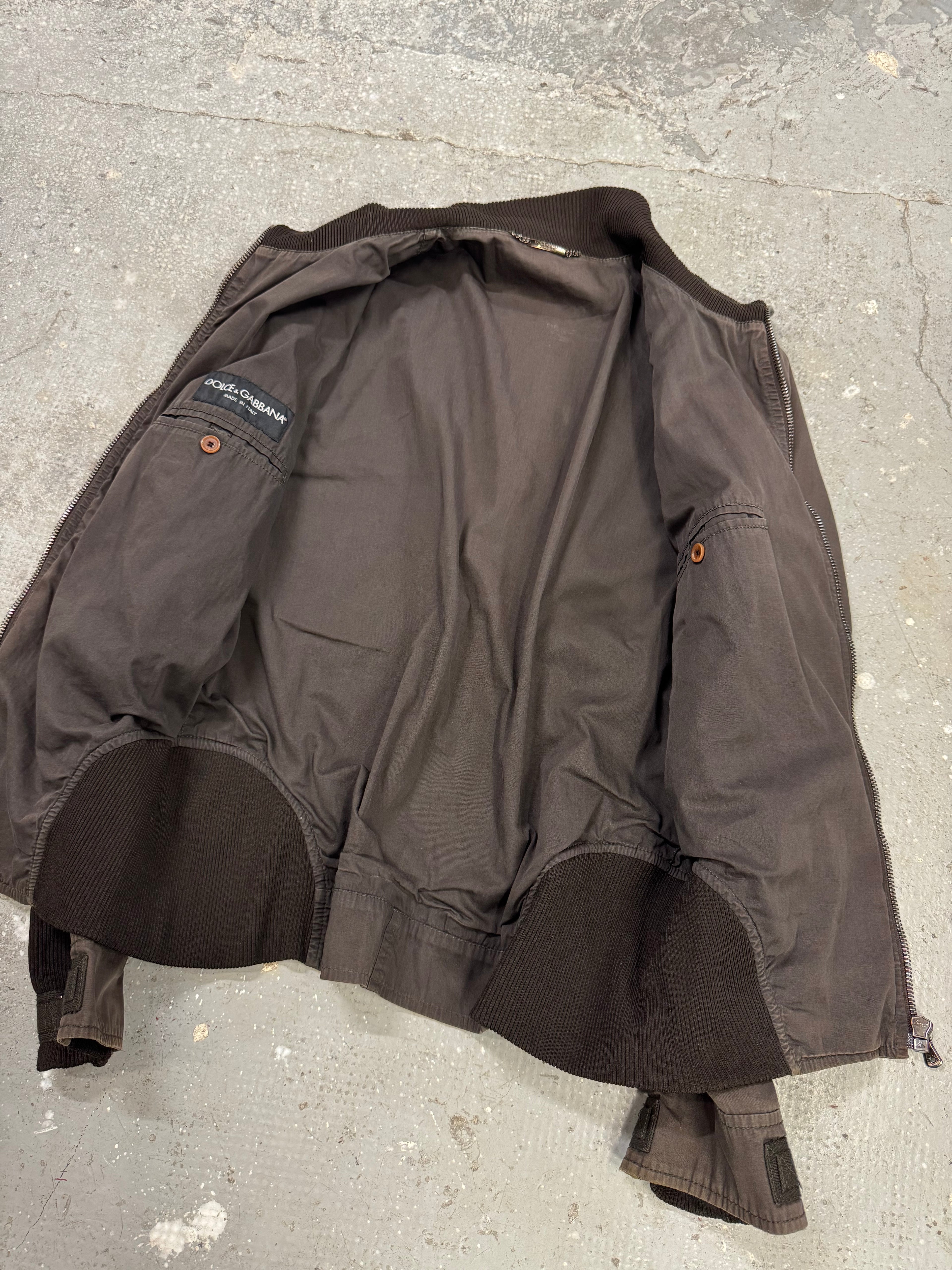 2000s Dolce & Gabbana Parachute Brown Jacket