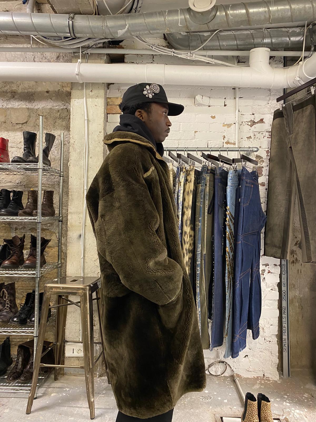 1980s Gianni Versace Brown Faux-Fur Long Coat