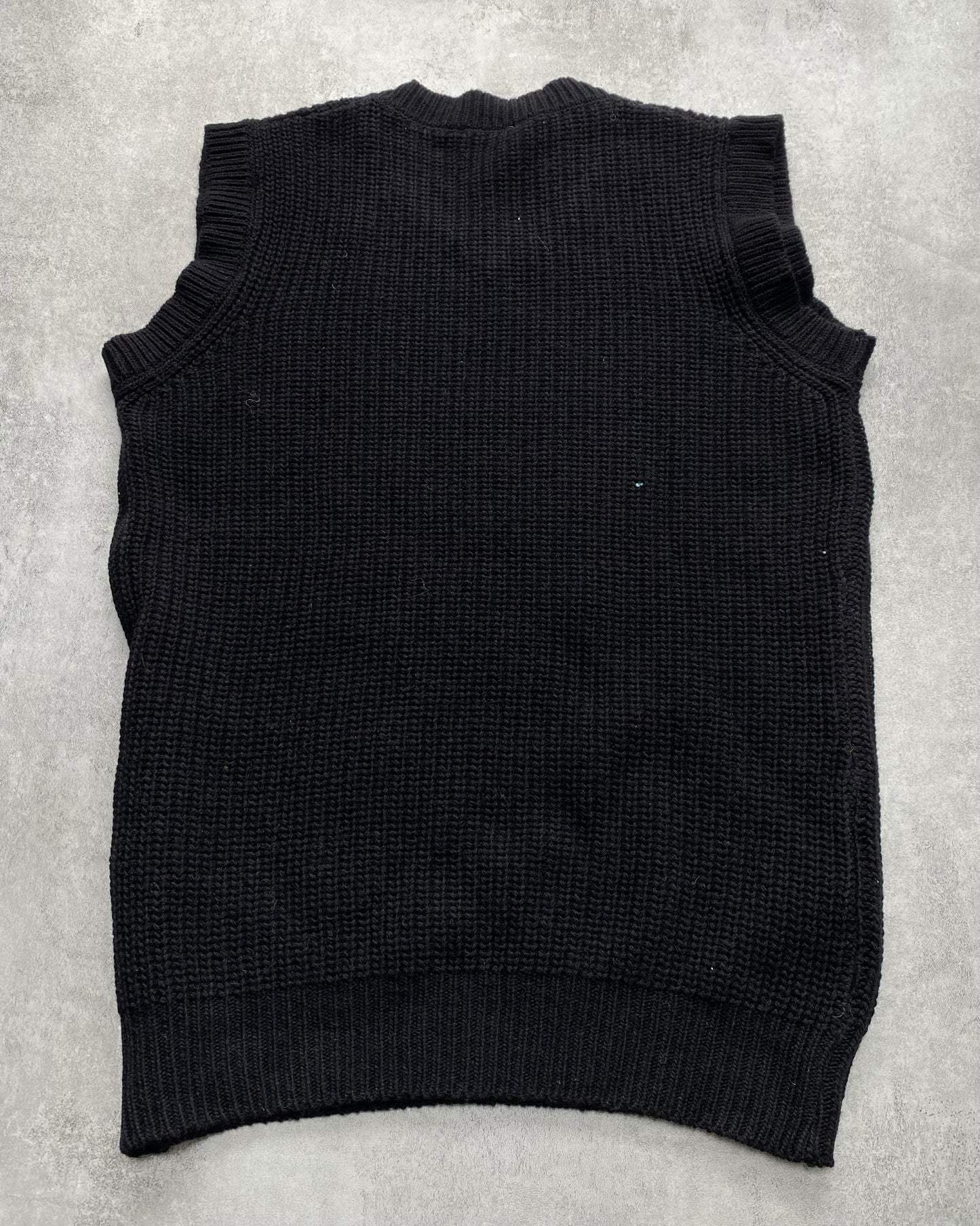 Daniele Alessandrini Destroyed Sleeveless Black Sweater (M/L)