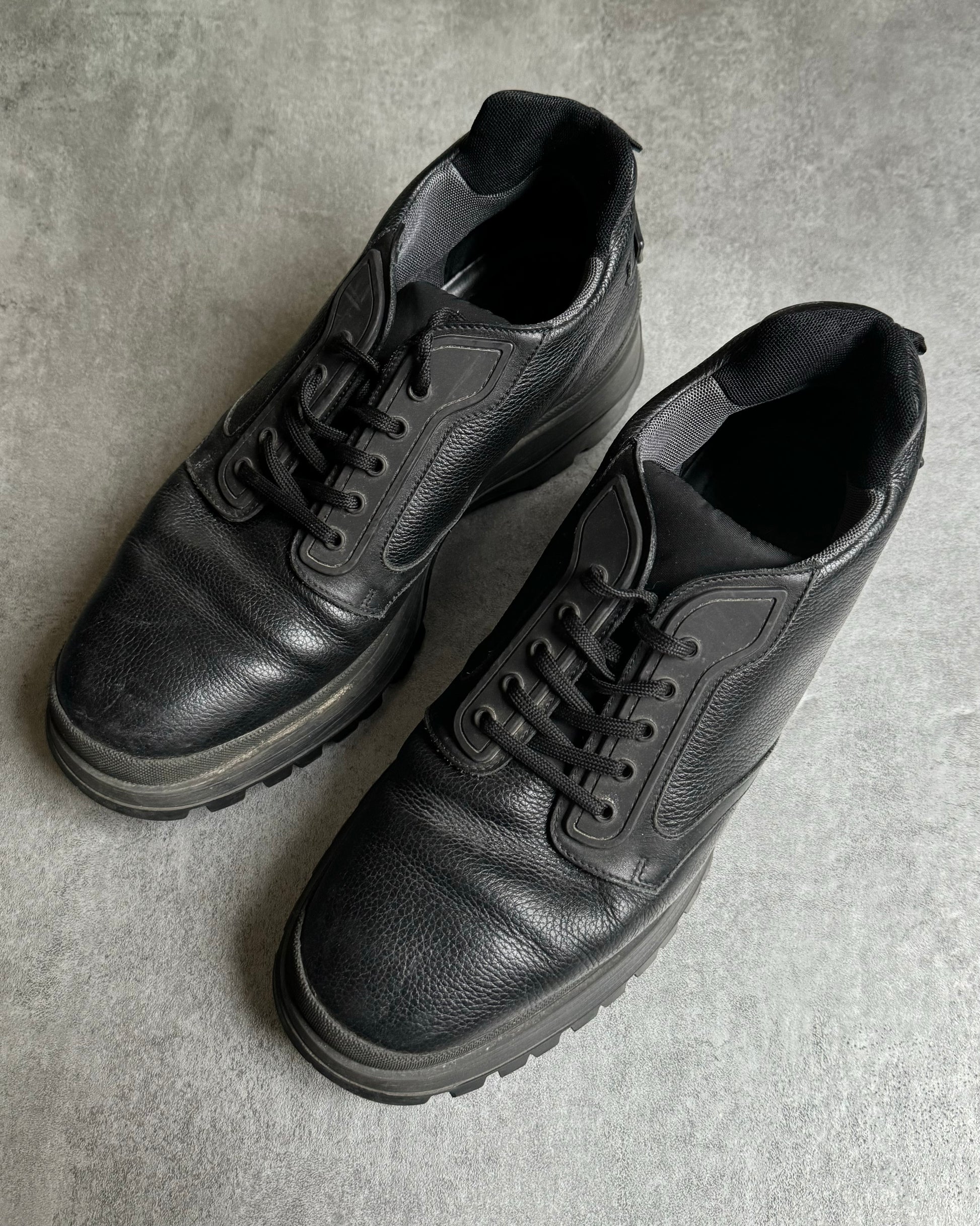 2000s Prada Black Leather Premium Archive Boots (45) - 8