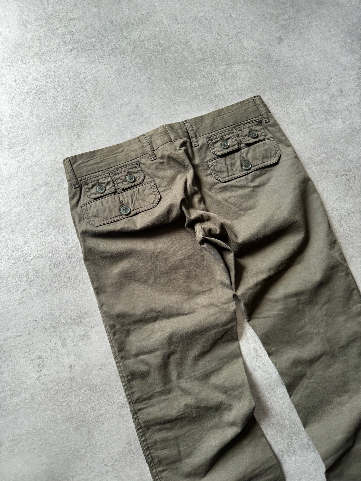 SS2008 Dolce & Gabbana 25 Pockets Cargo Olive Pants (S) - 5