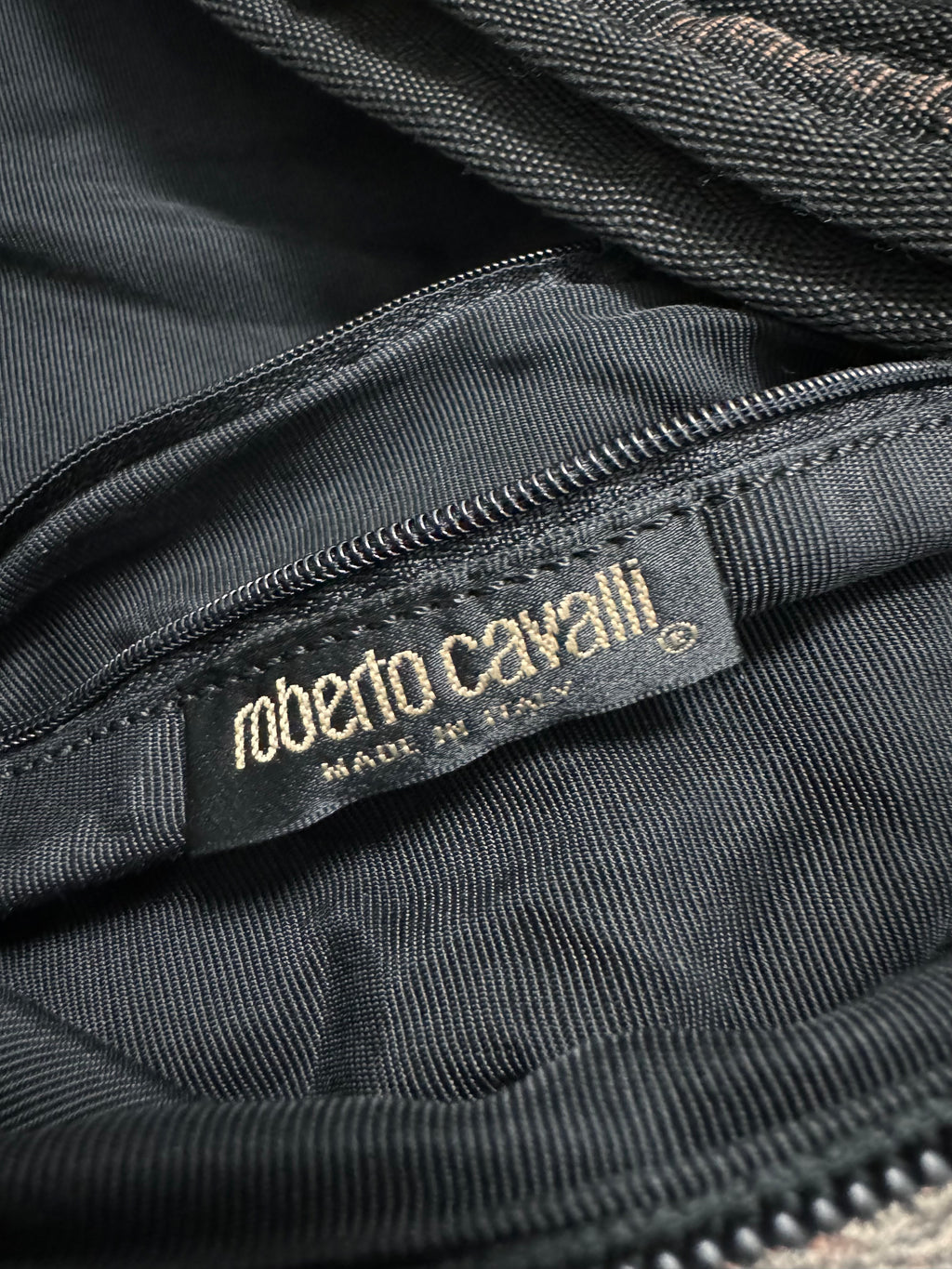 FW1999 Roberto Cavalli Furry Cowprint Movement Shoulder Bag