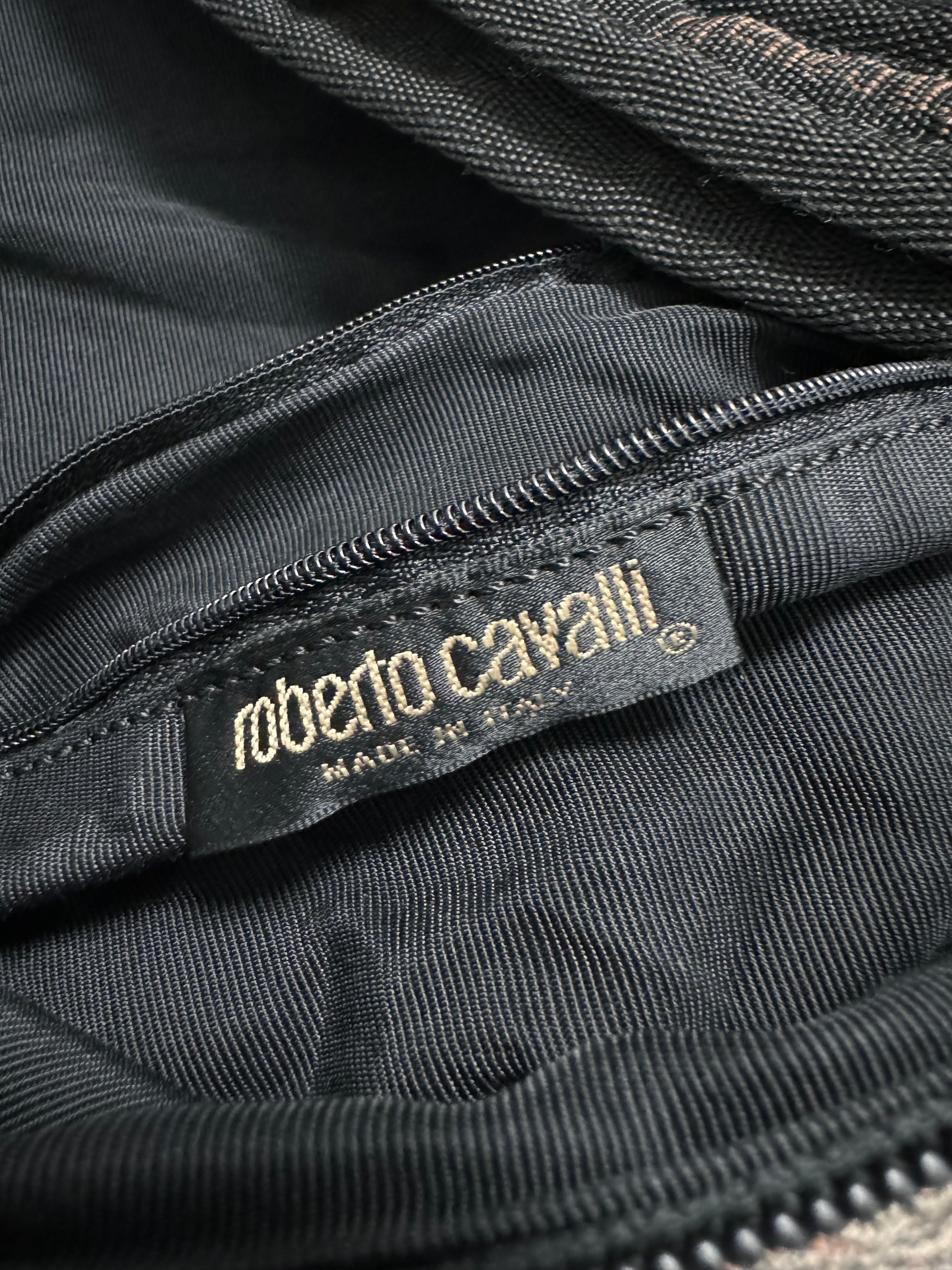 FW1999 Roberto Cavalli Furry Cowprint Movement Shoulder Bag