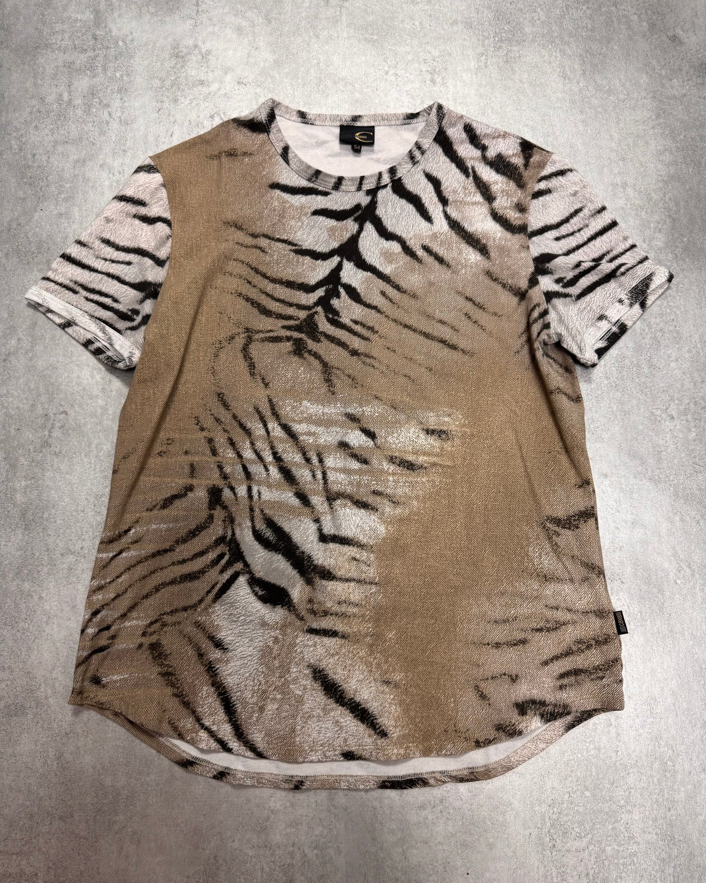 SS2002 Cavalli Zebra Camel Faded Tee (L)