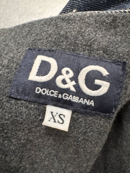 2000s Dolce & Gabbana Navy Blue Denim Jacket (XS)