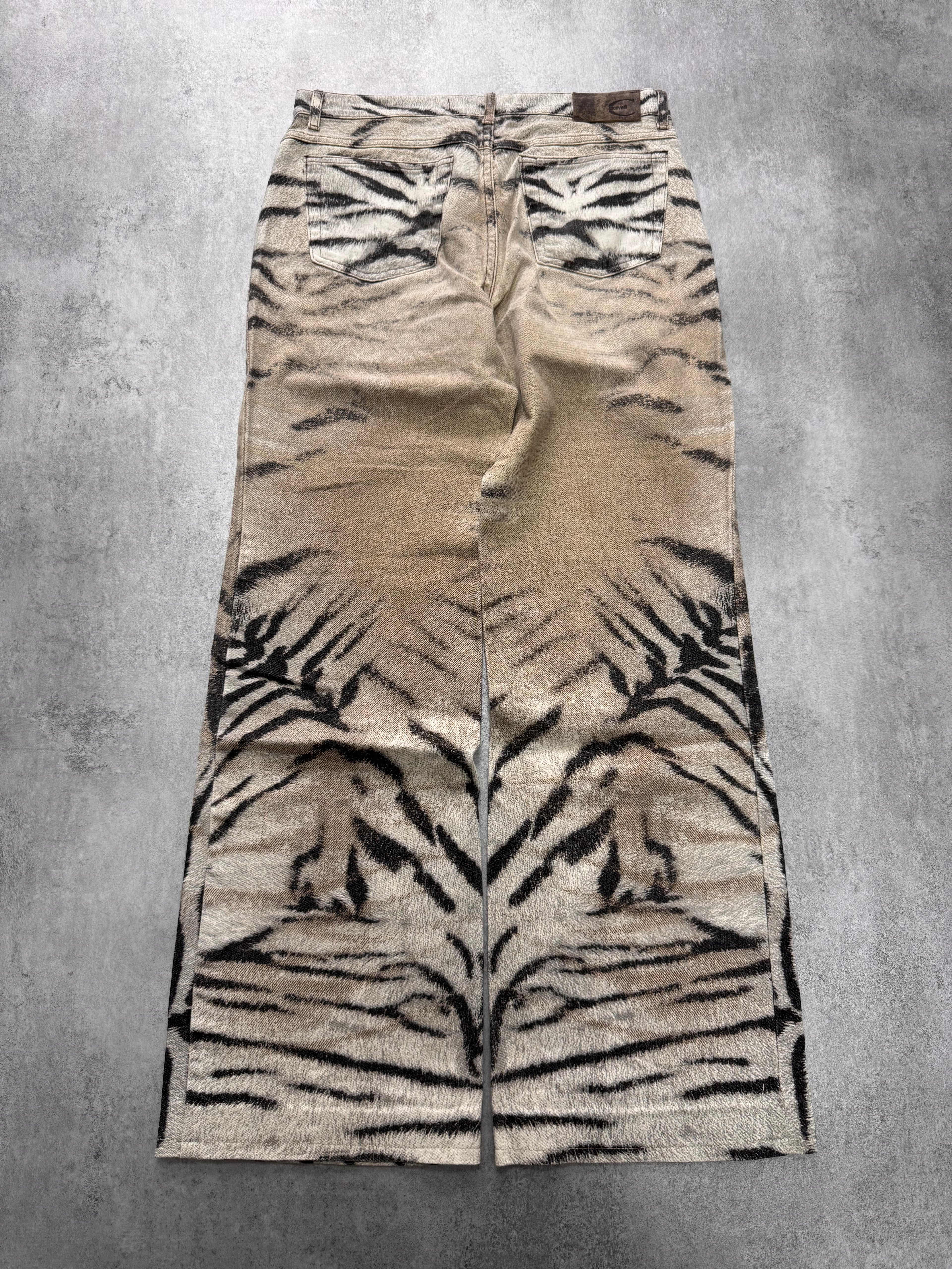 SS2002 Cavalli Zebra Camel Faded Pants