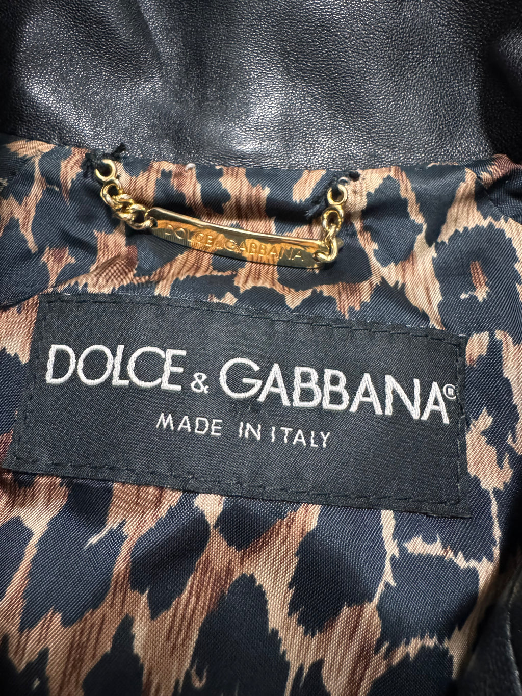 2000s Dolce & Gabbana Black Leather Jacket