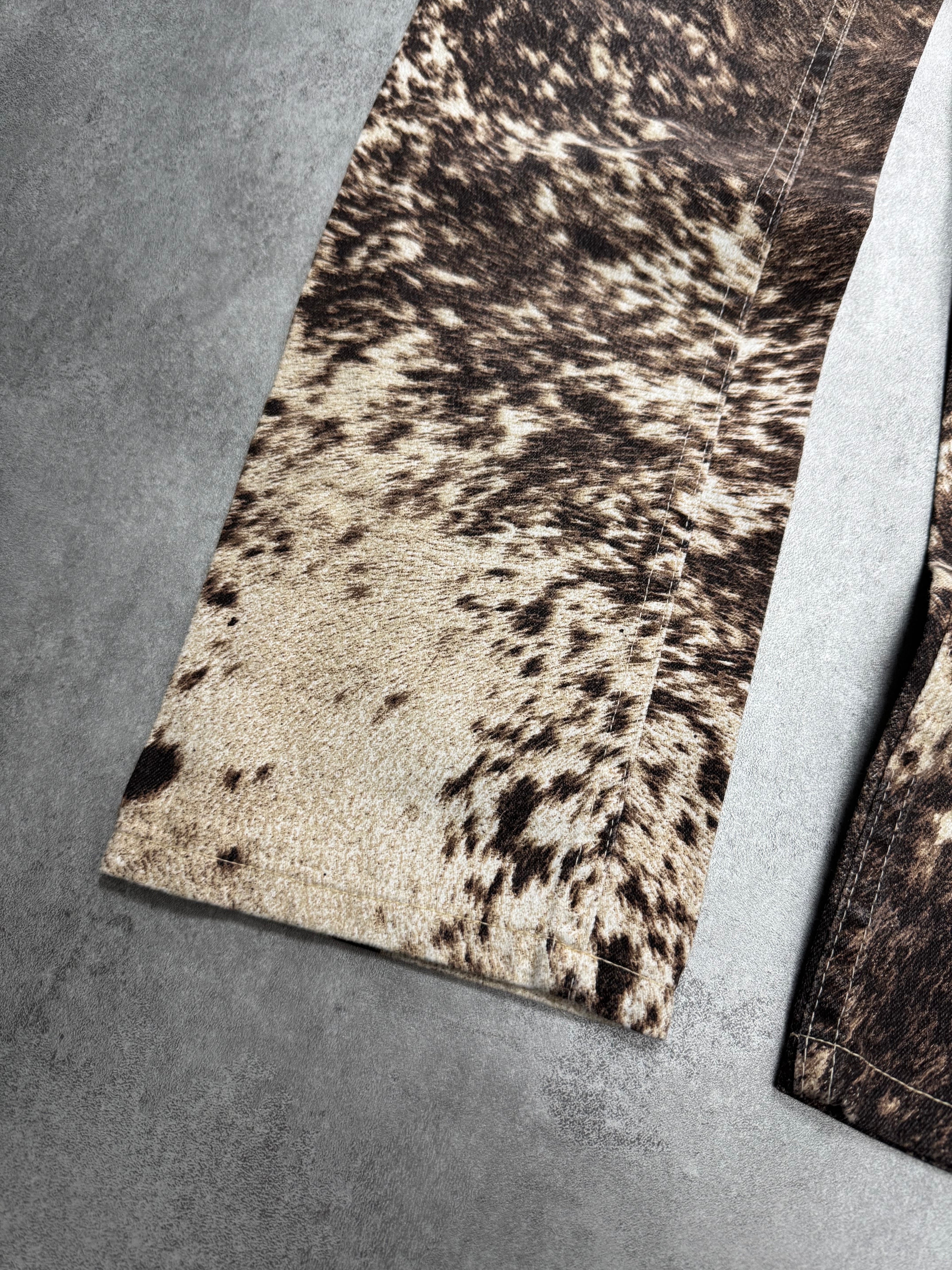 FW1999 Roberto Cavalli Furry Cowprint Movement Pants