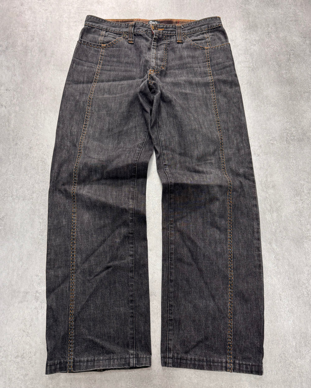 2000s Dolce & Gabbana Grey Raw Denim Jeans