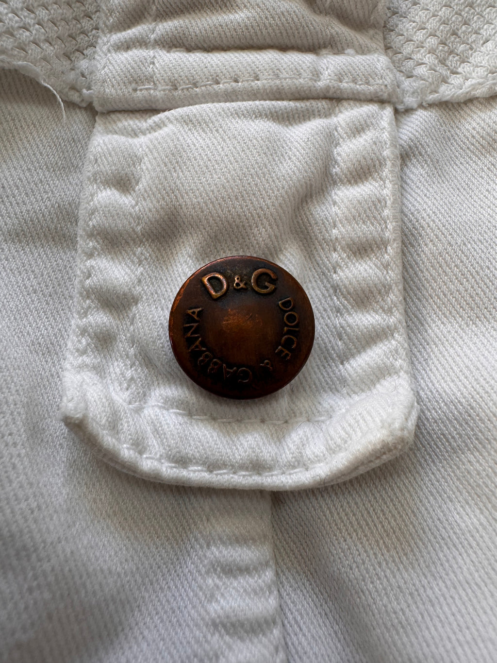 SS2003 Dolce & Gabbana Parachute Cargo Cropped White Jacket