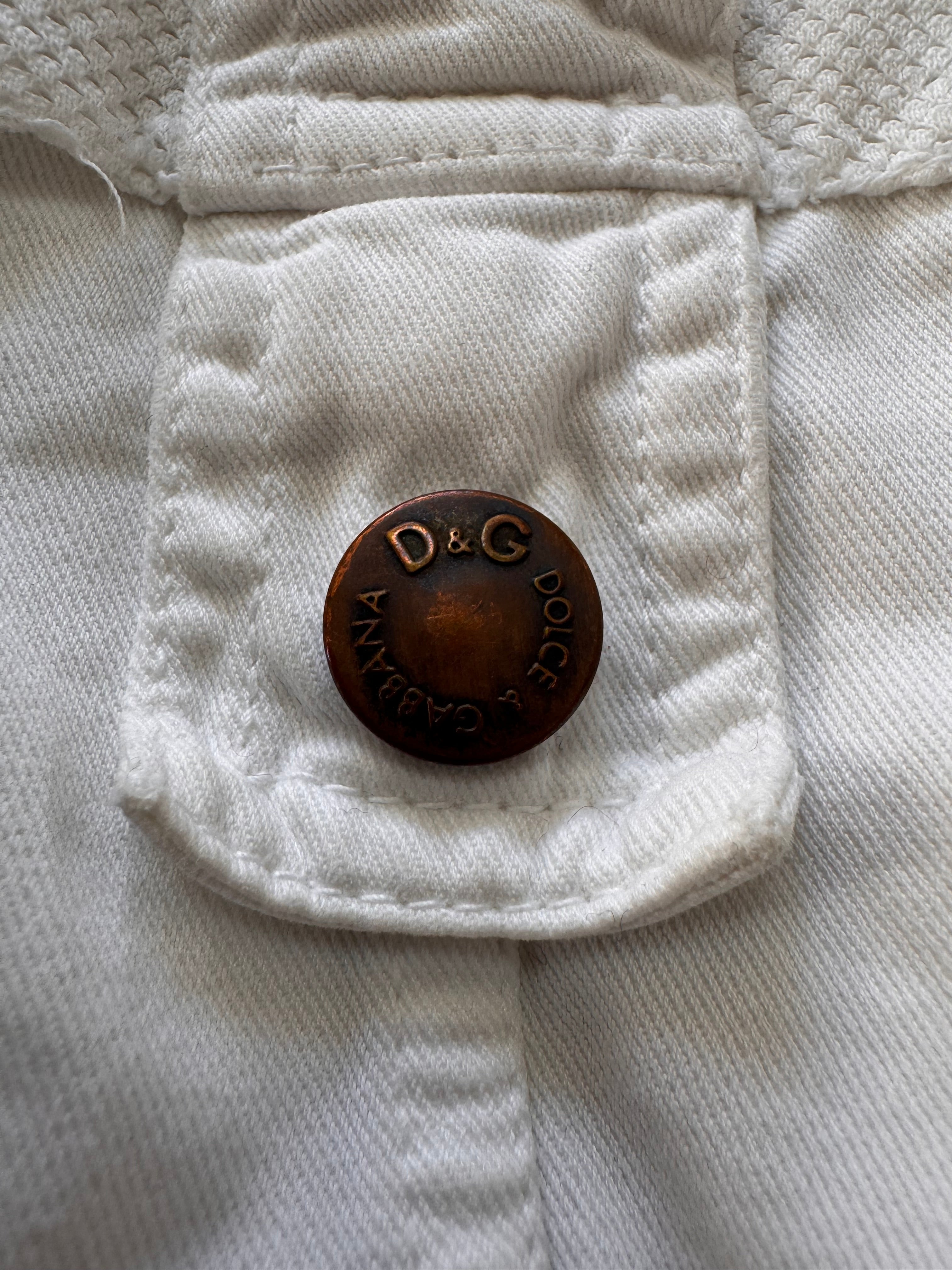 SS2003 Dolce & Gabbana Parachute Cargo Cropped White Jacket