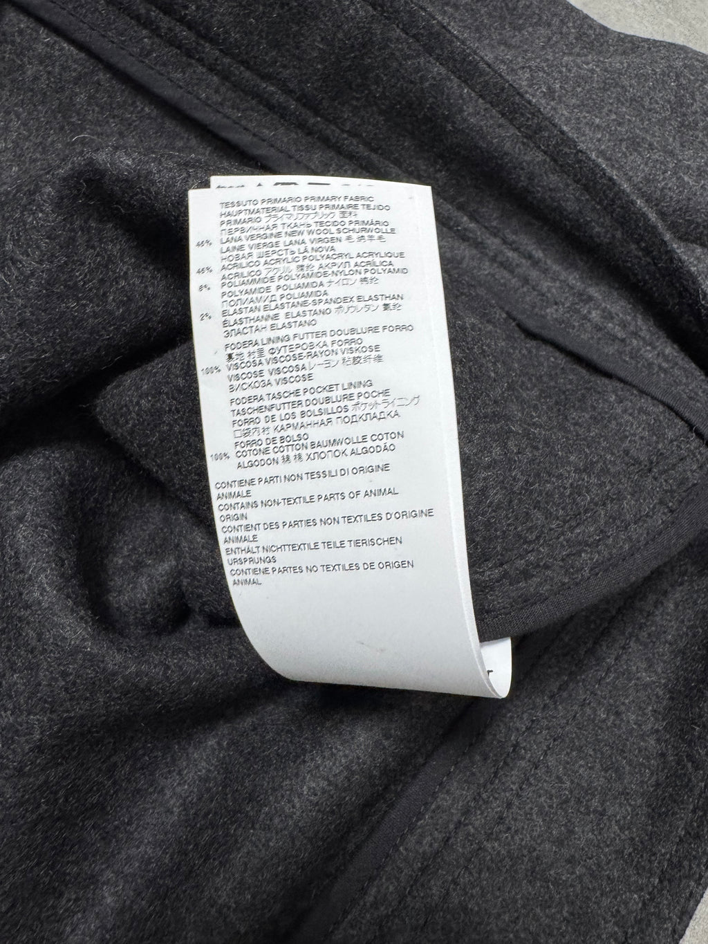 Maison Margiela Grey Wool Minimalist Jacket