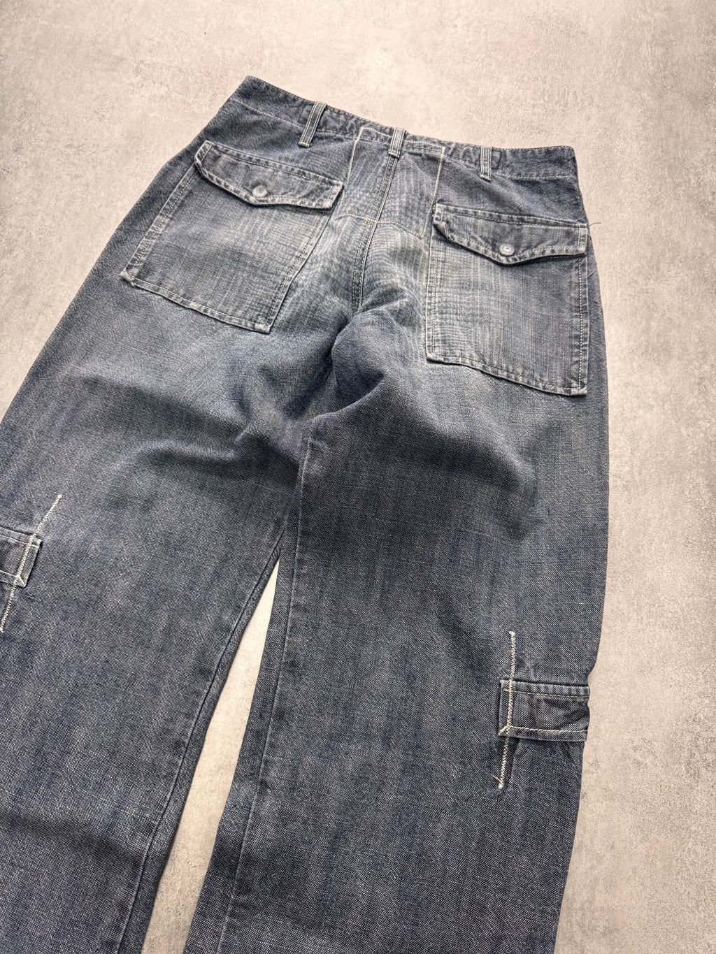 2000s Armani Wide Cargo Denim Jeans