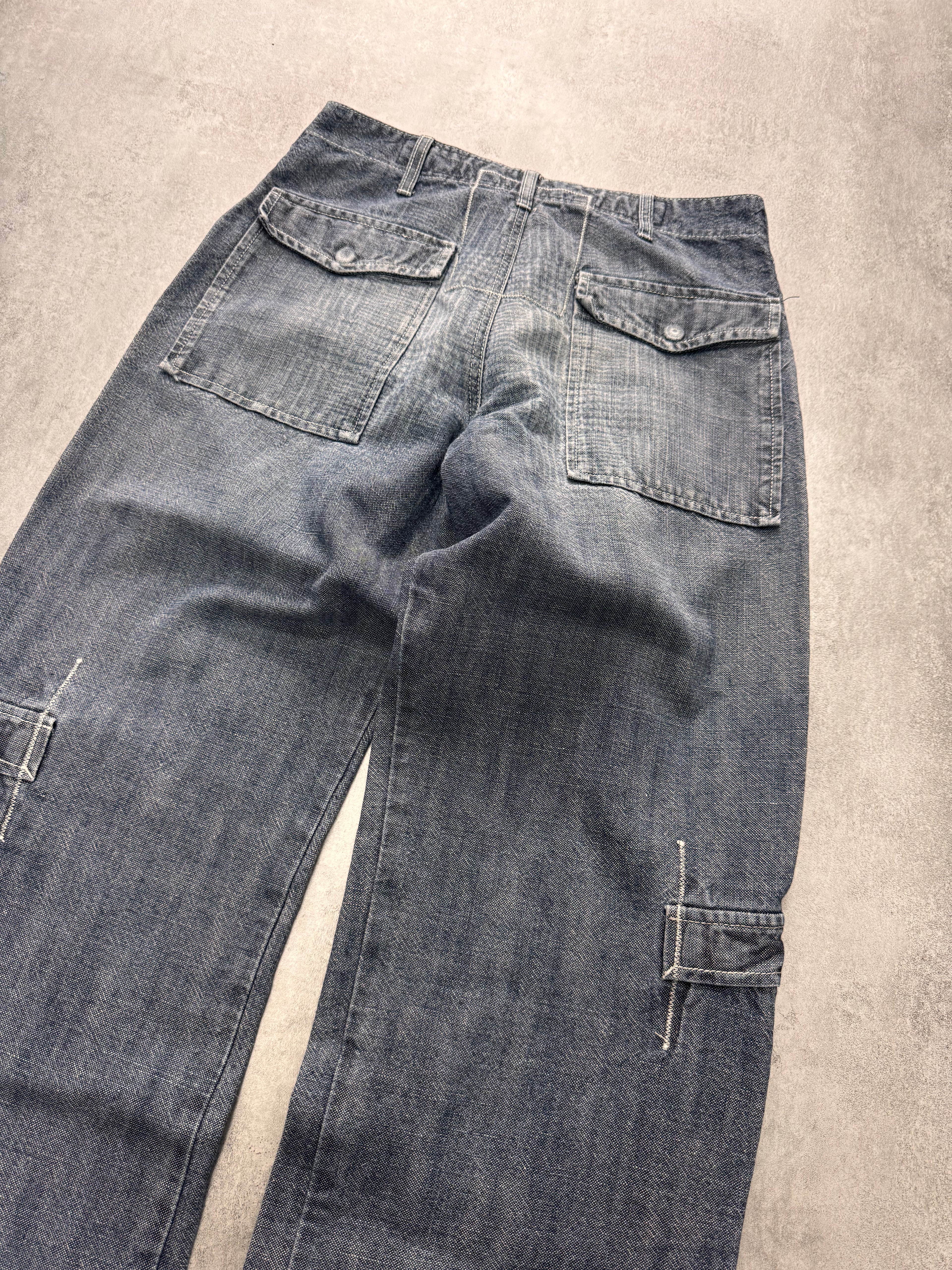 2000s Armani Wide Cargo Denim Jeans