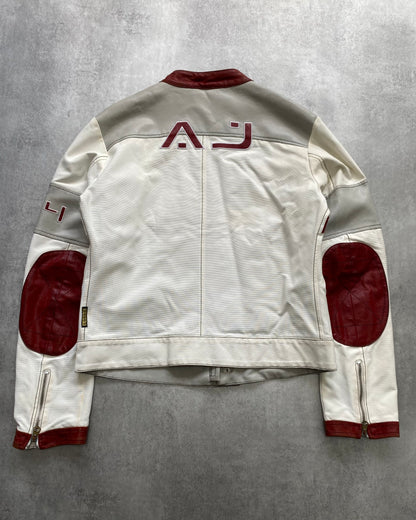 1990s Armani AJ Pro Biker Leather Jacket (M)