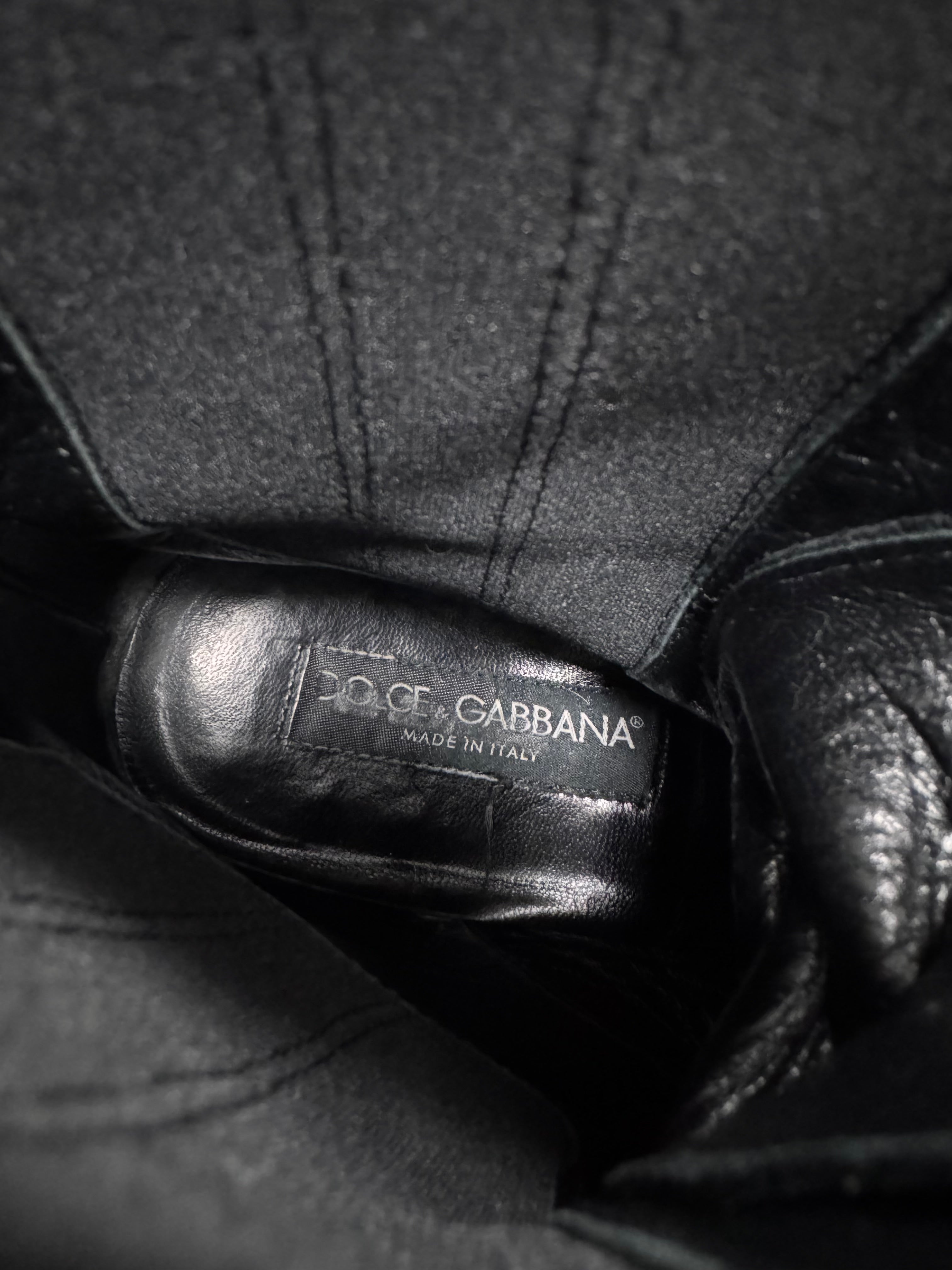 Dolce & Gabbana Brut Textures Leather Boots
