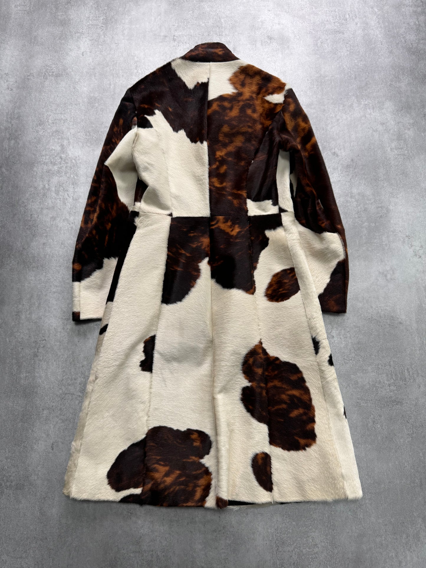 FW2000 Roberto Cavalli Cow Fur Trench Coat (XS)