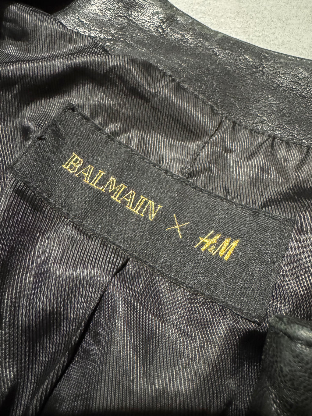 AW2015 Balmain x H&M Pure Biker Leather Jacket