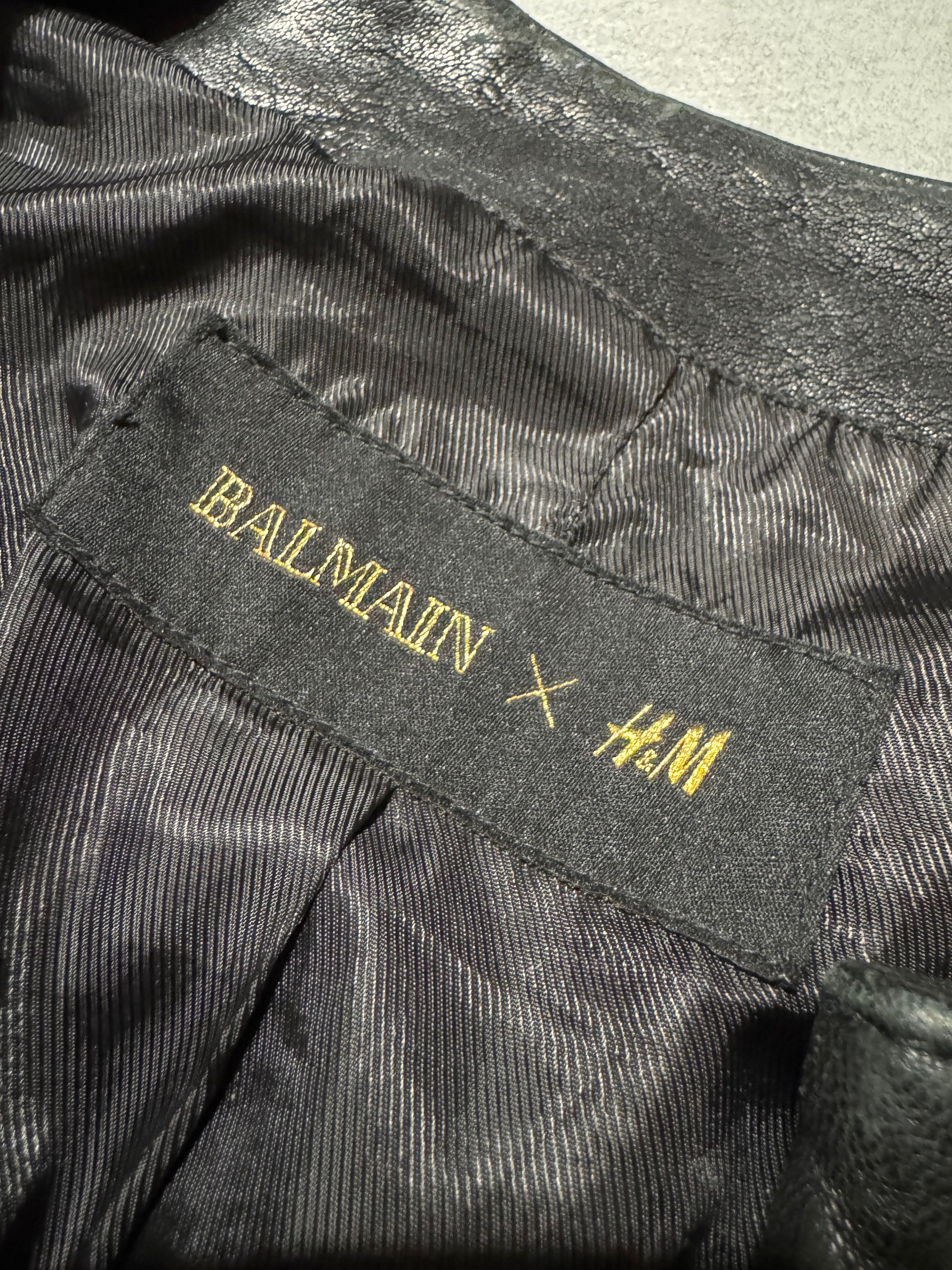 AW2015 Balmain x H&M Pure Biker Leather Jacket