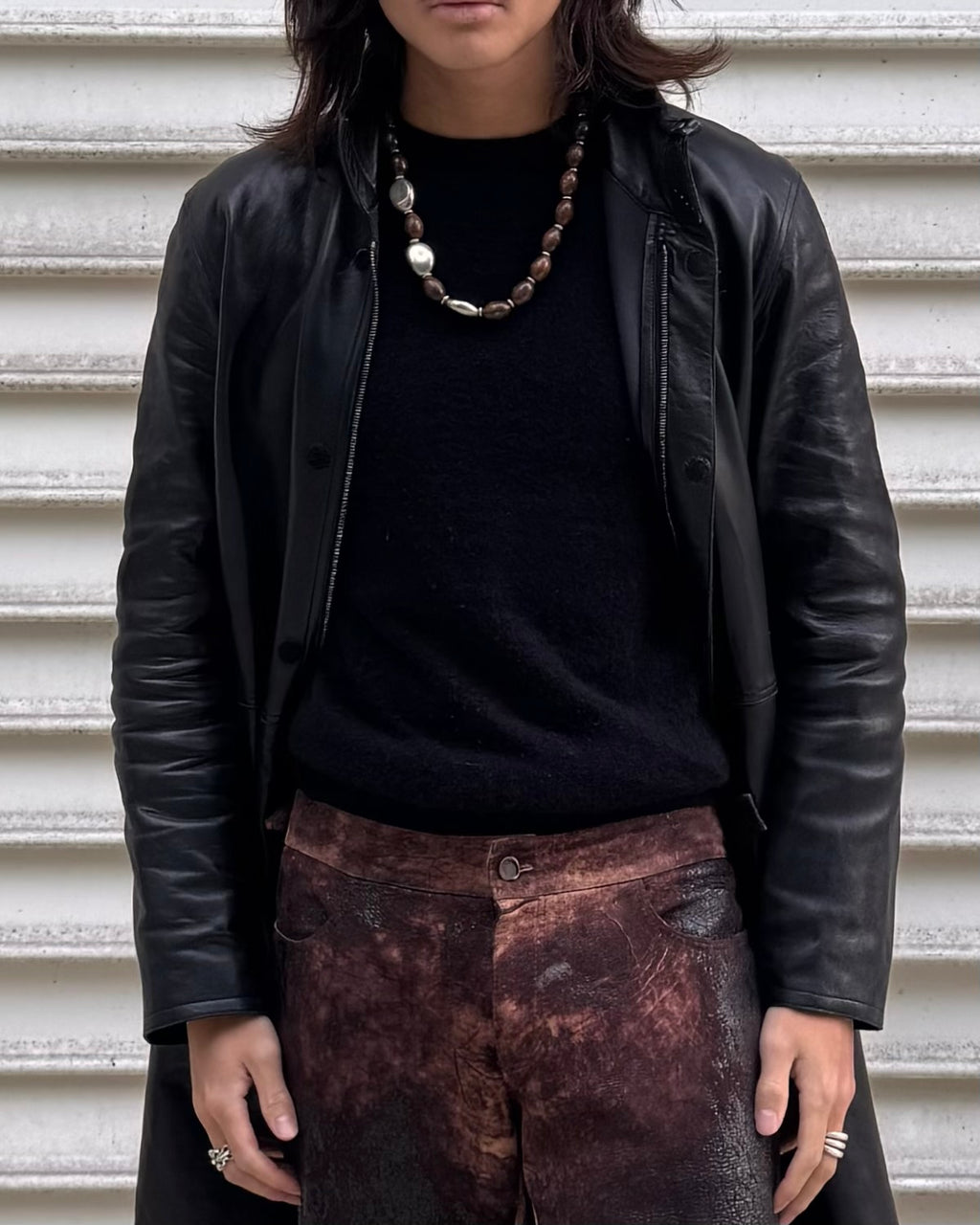 Armani Wood Assembly Relaxed Necklace