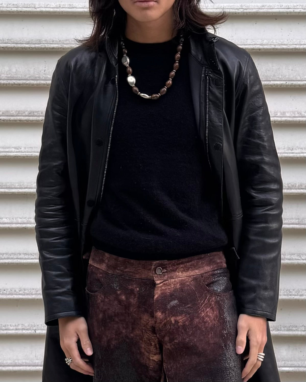 Armani Wood Assembly Relaxed Necklace