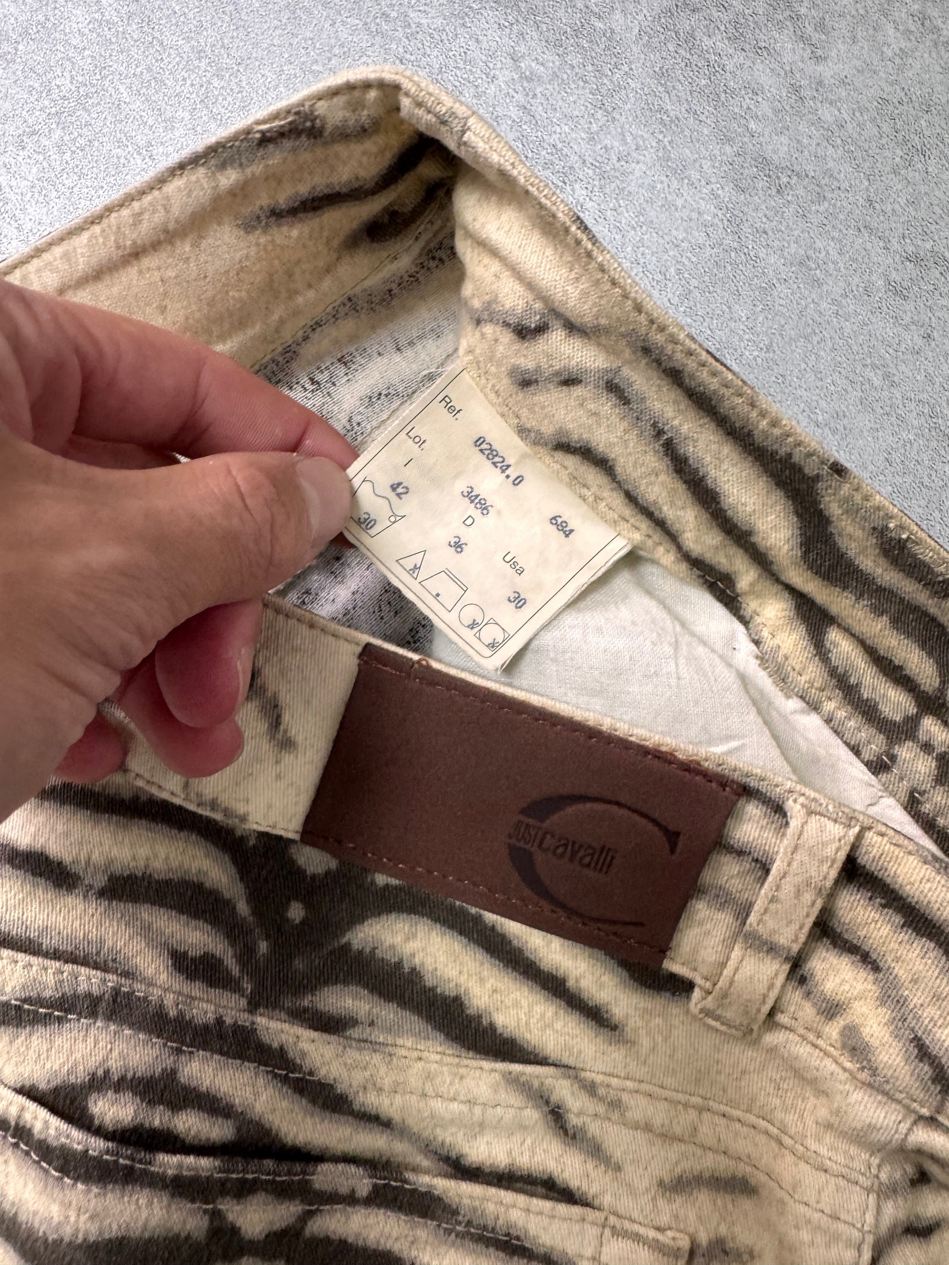 2000s Cavalli Sample Zebra Slim Pants