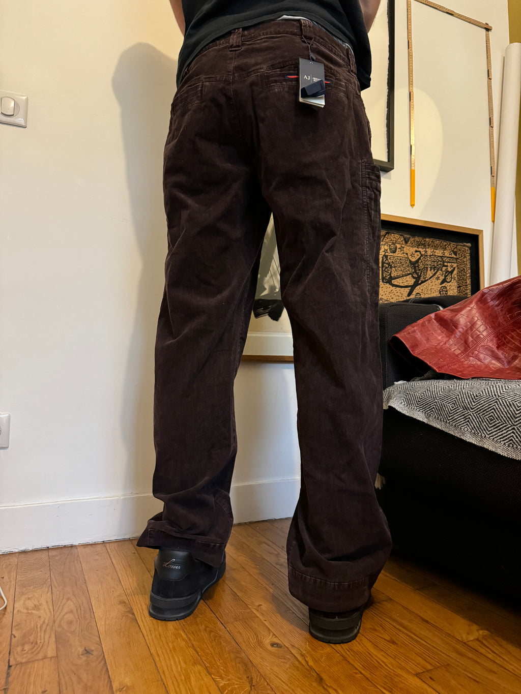 AW2018 Armani Brown Cargo Elevation Cozy Relaxed Pants