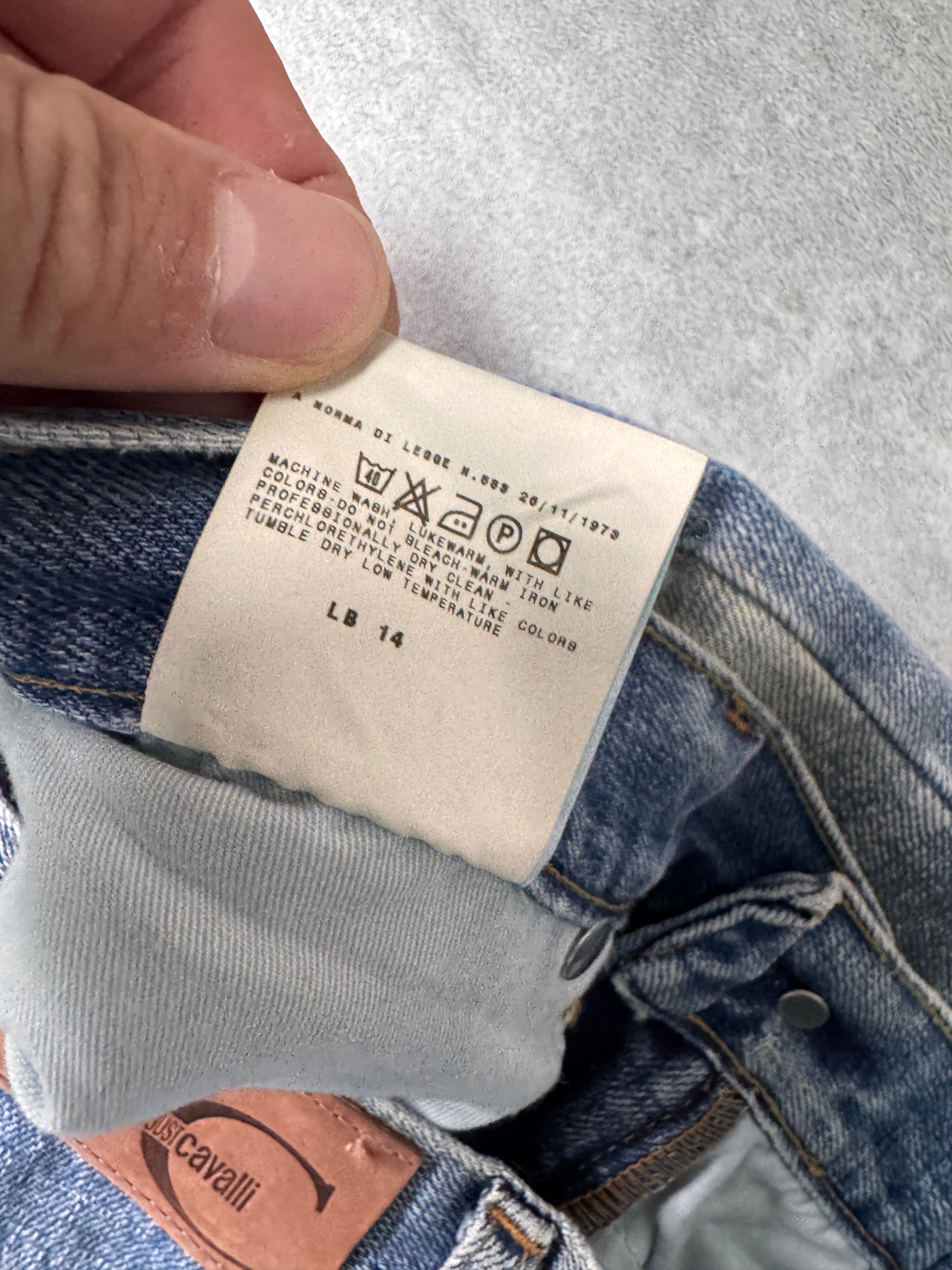 2000s Cavalli Shadow Faded Denim Jeans