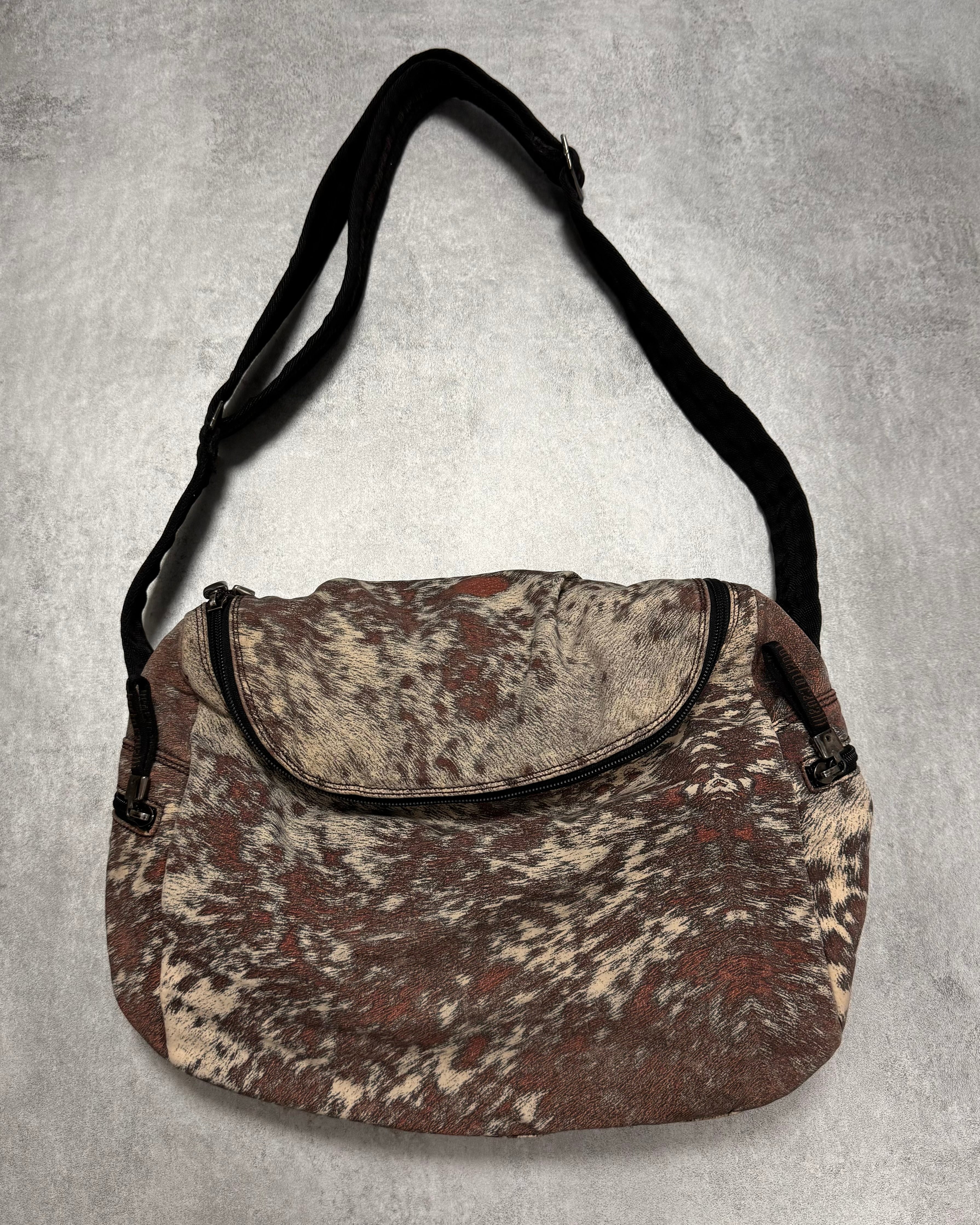 FW1999 Roberto Cavalli Furry Cowprint Movement Shoulder Bag