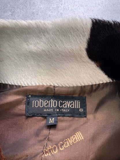 FW2000 Roberto Cavalli Cow Fur Trench Coat (XS)