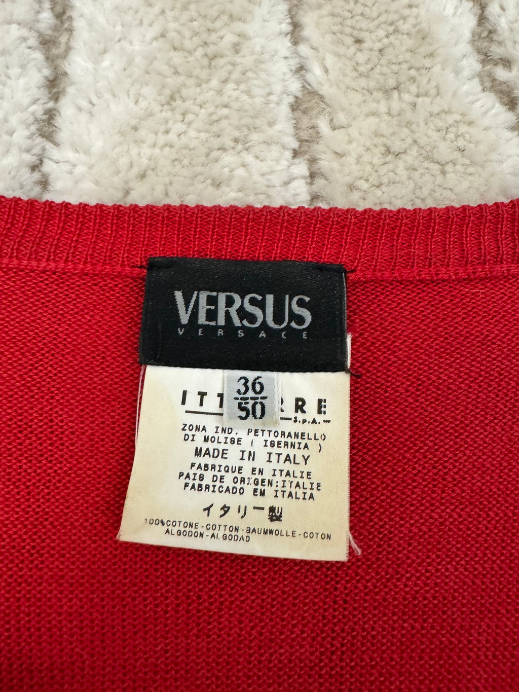 2000年代 ヴェルサーチ レクタングル ストリップ セーター (S/M)