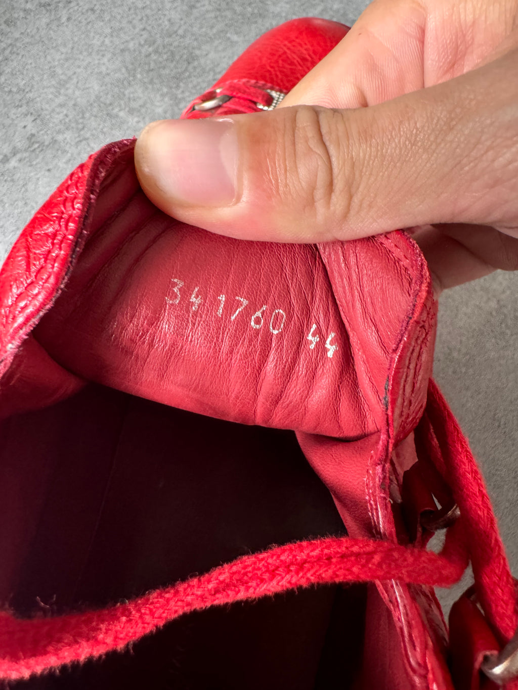 Balenciaga Arena High Red Cracked Leather Sneakers