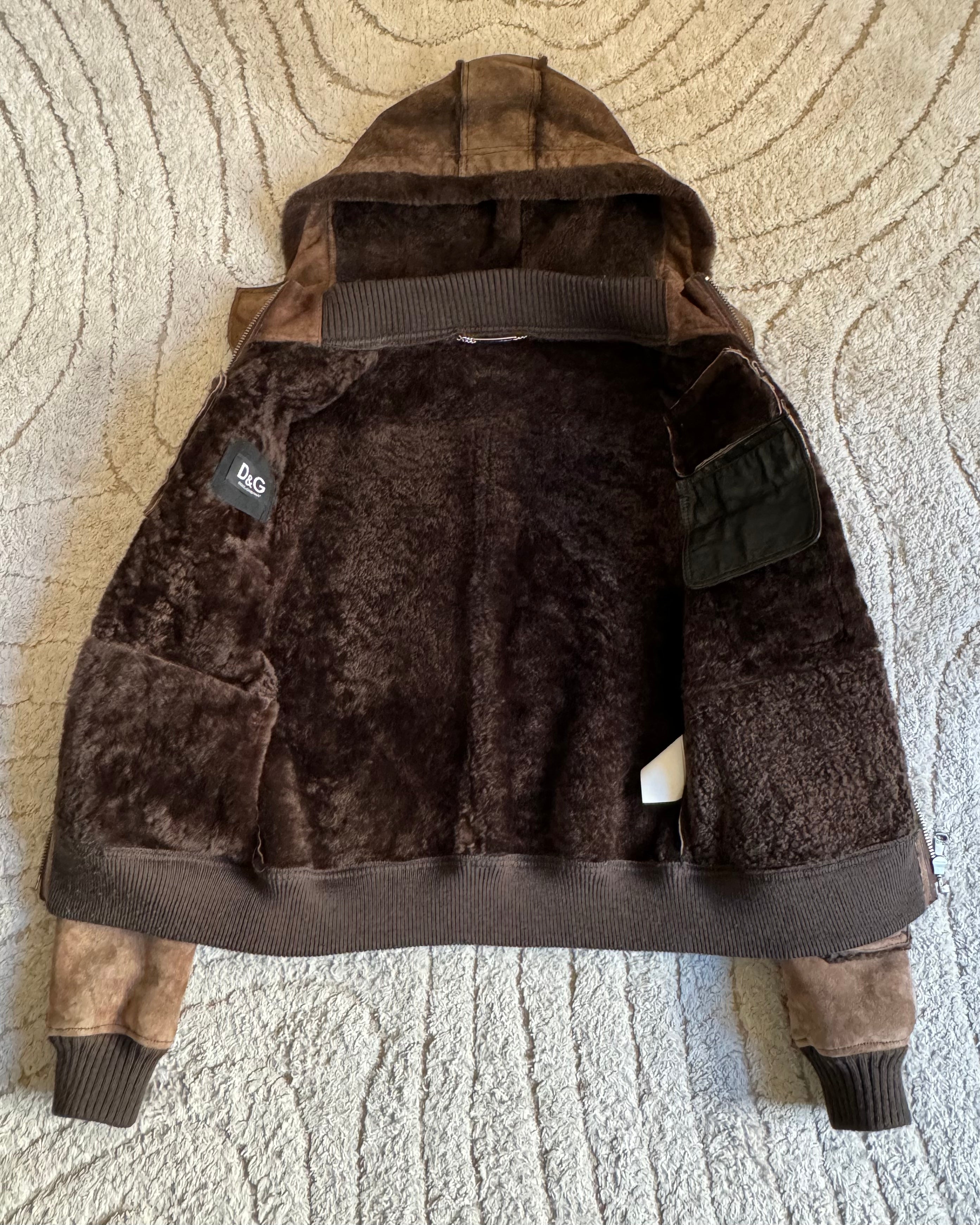 AW03 ドルチェ&amp;ガッバーナ マルチポケット シープスキン カーゴジャケット(M)