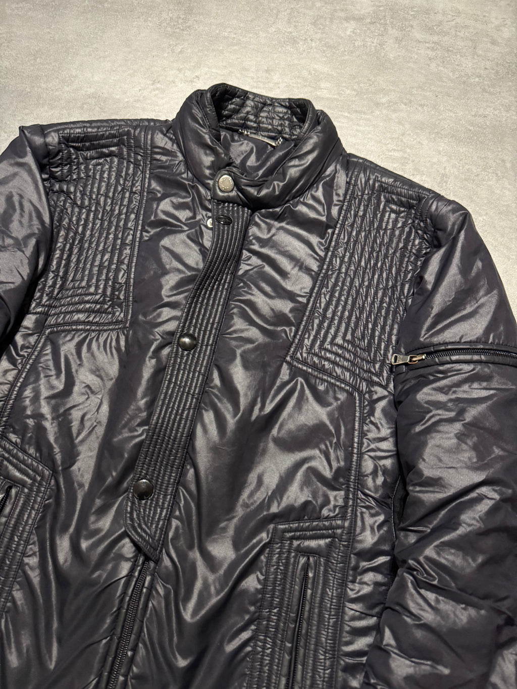 2000s Dolce & Gabbana Black Architect Puffer Jacket