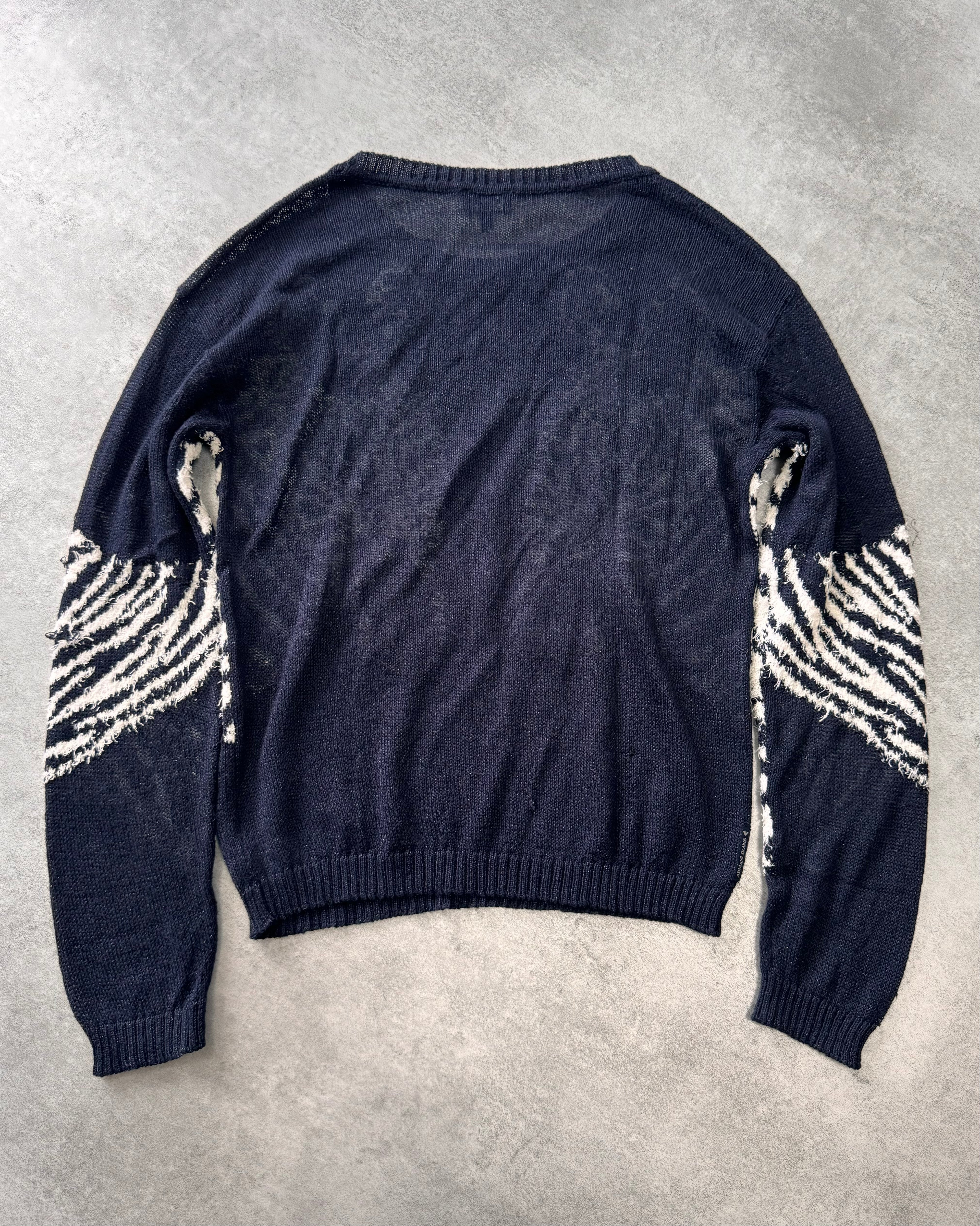 2000年代 アルマーニ ミラー ゼブラ セーター (S)