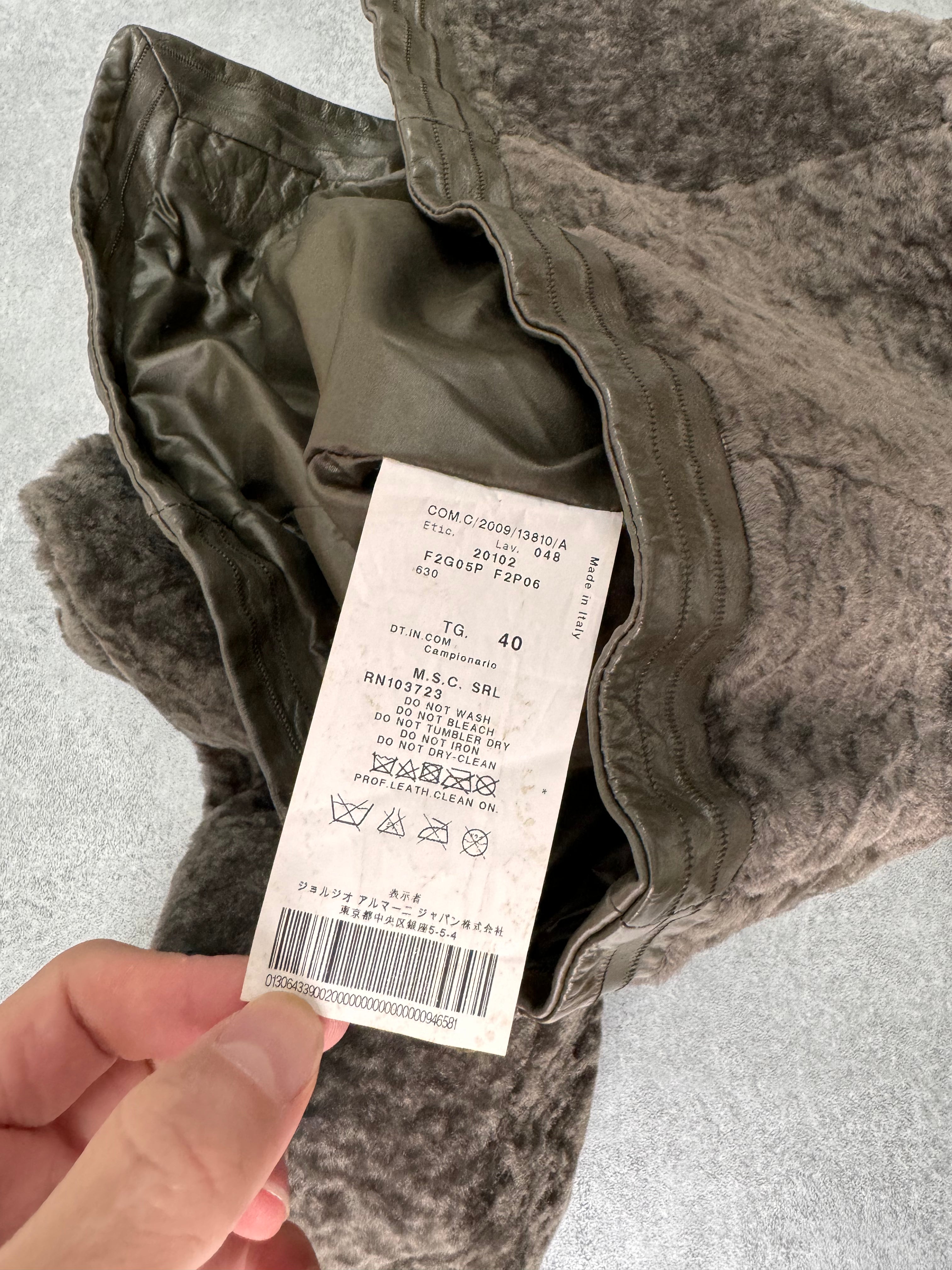 FW2010 Emporio Armani Sheepskin Leather Jacket